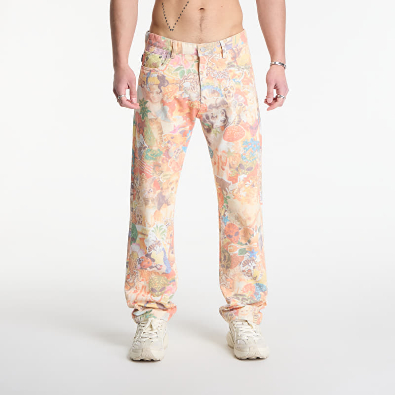 Джинсы PLEASURES Stickers Straight Leg Jeans Multi