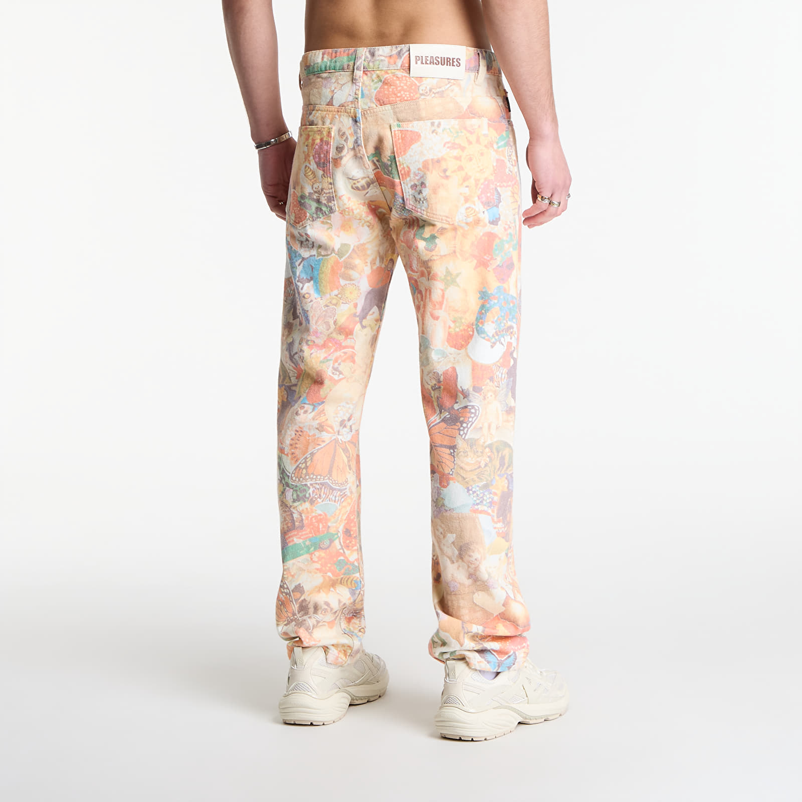 Jeans PLEASURES Stickers Straight Leg Jeans Multi