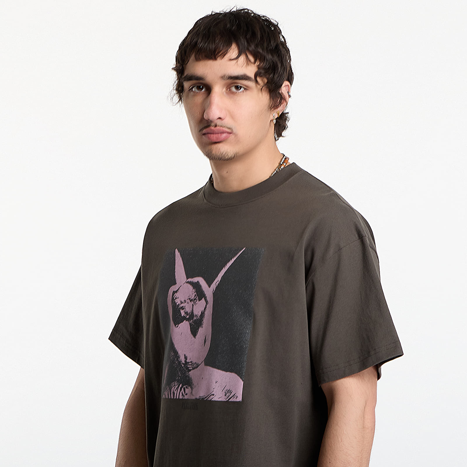   Μπλούζες PLEASURES Angel T-Shirt Charcoal
