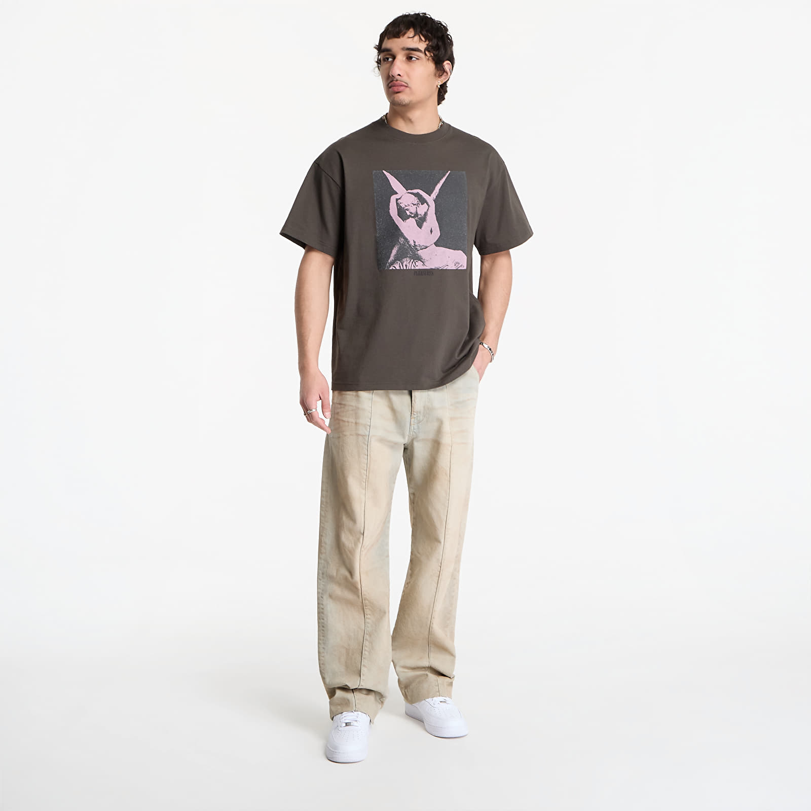   Μπλούζες PLEASURES Angel T-Shirt Charcoal