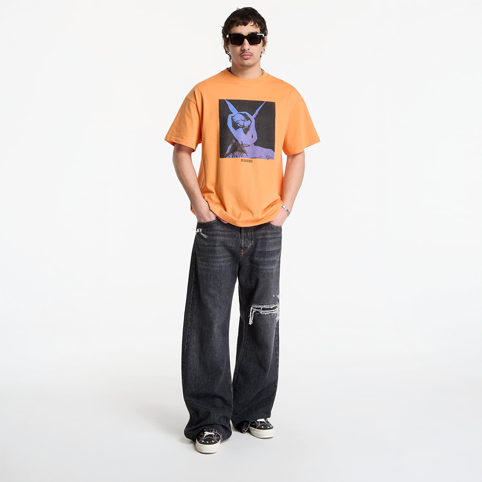   Μπλούζες PLEASURES Angel T-Shirt Orange