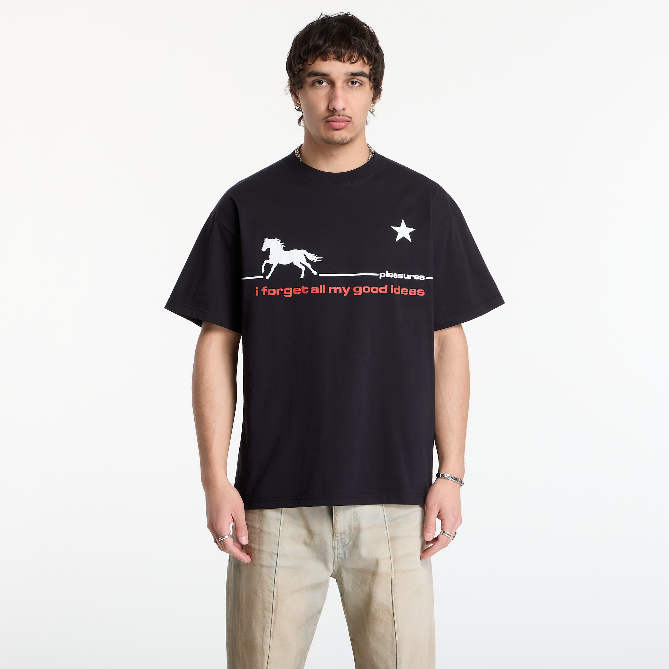Levně Tričko PLEASURES Forget T-Shirt Black L