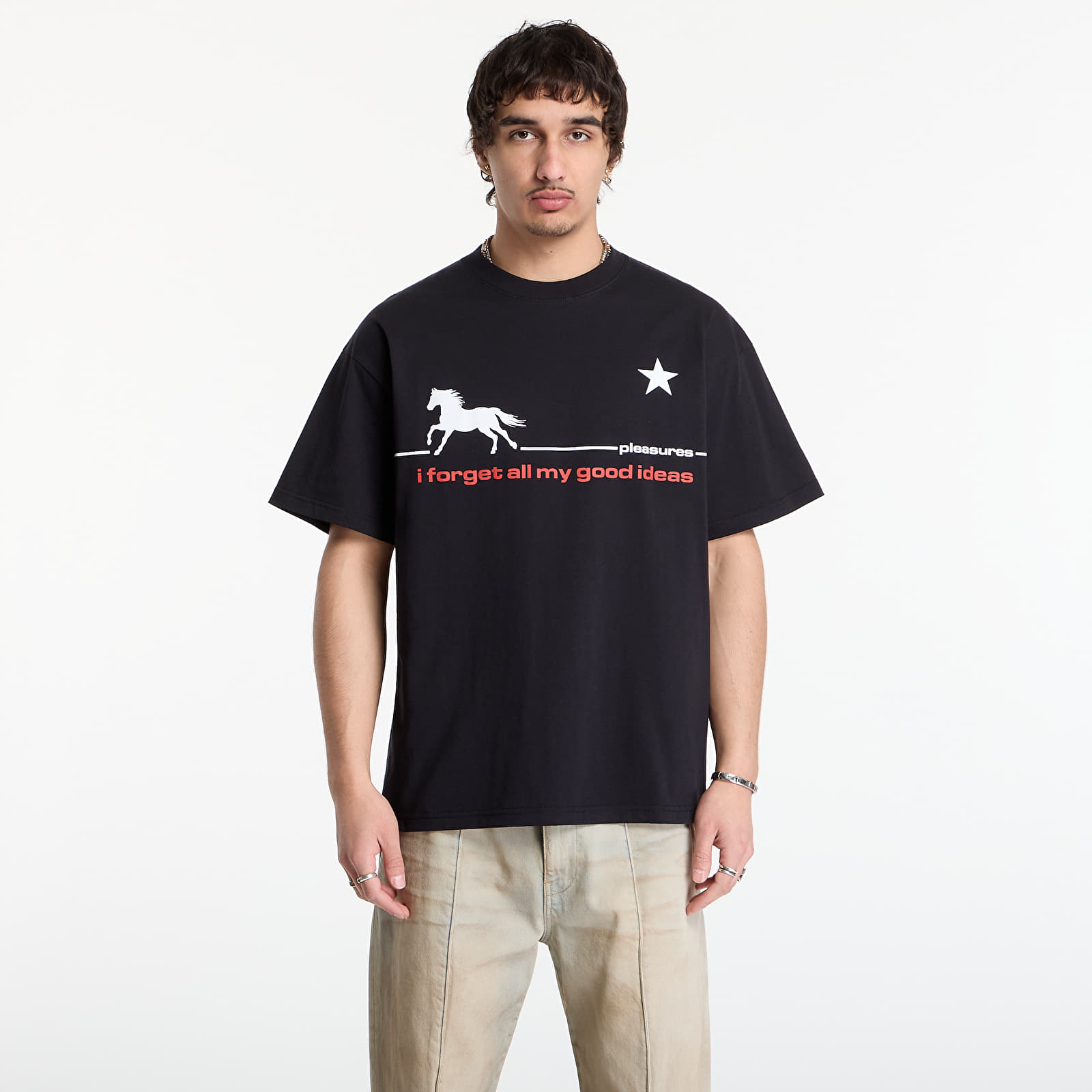Тениски PLEASURES Forget T-Shirt Black