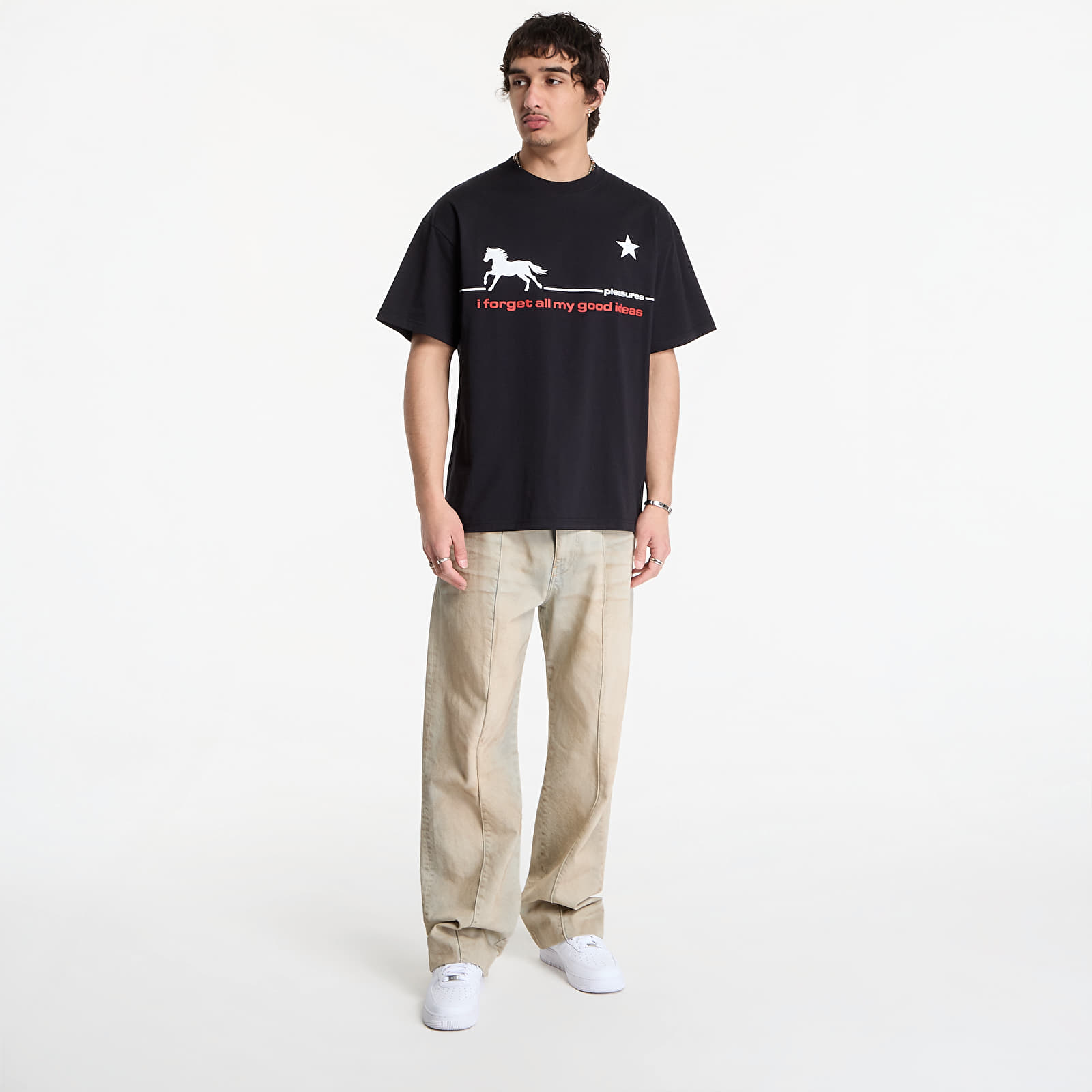 Тениски PLEASURES Forget T-Shirt Black
