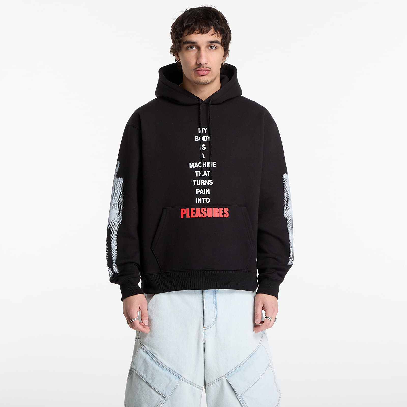 Dukserice PLEASURES Machine Hoodie Black