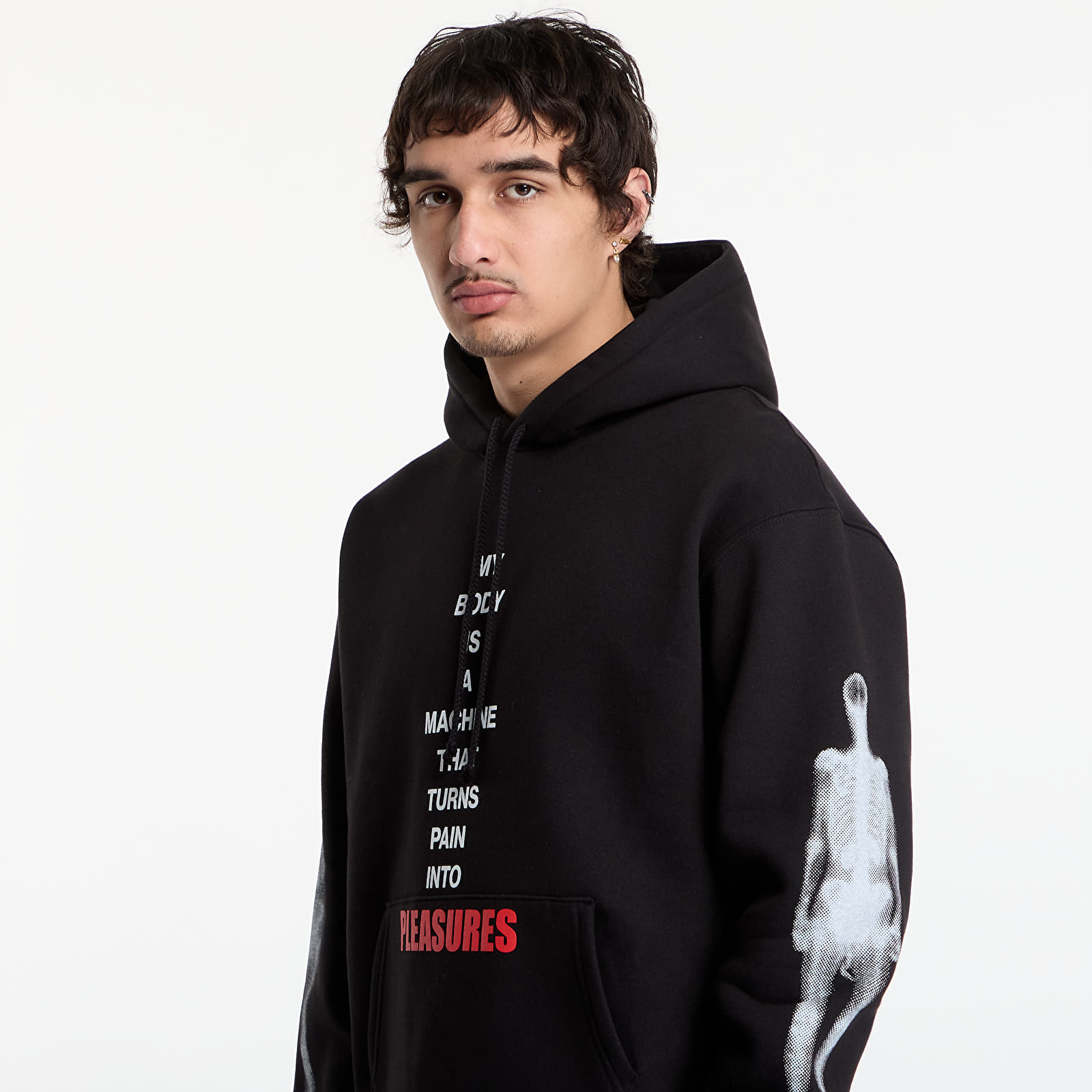 Dukserice PLEASURES Machine Hoodie Black