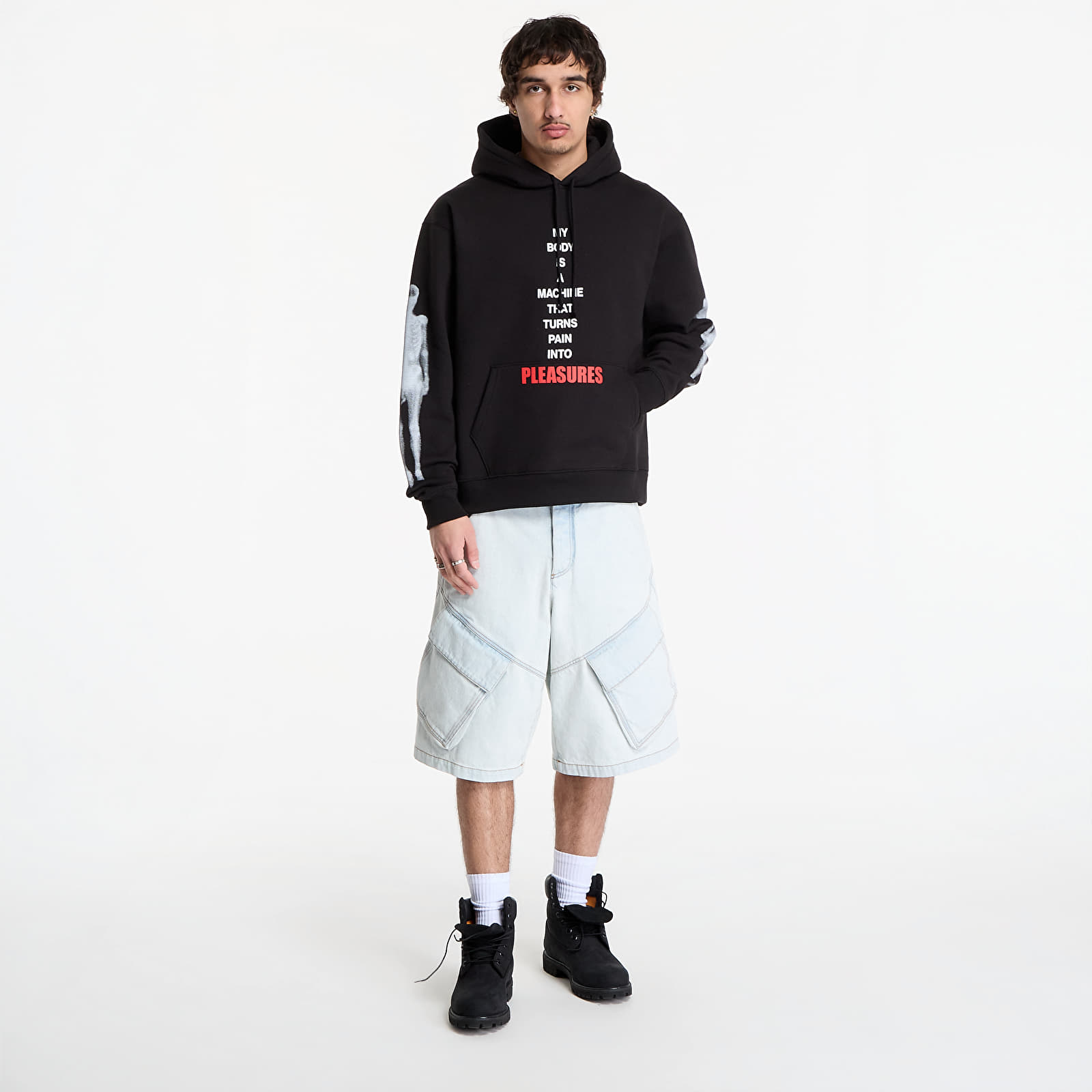 Dukserice PLEASURES Machine Hoodie Black