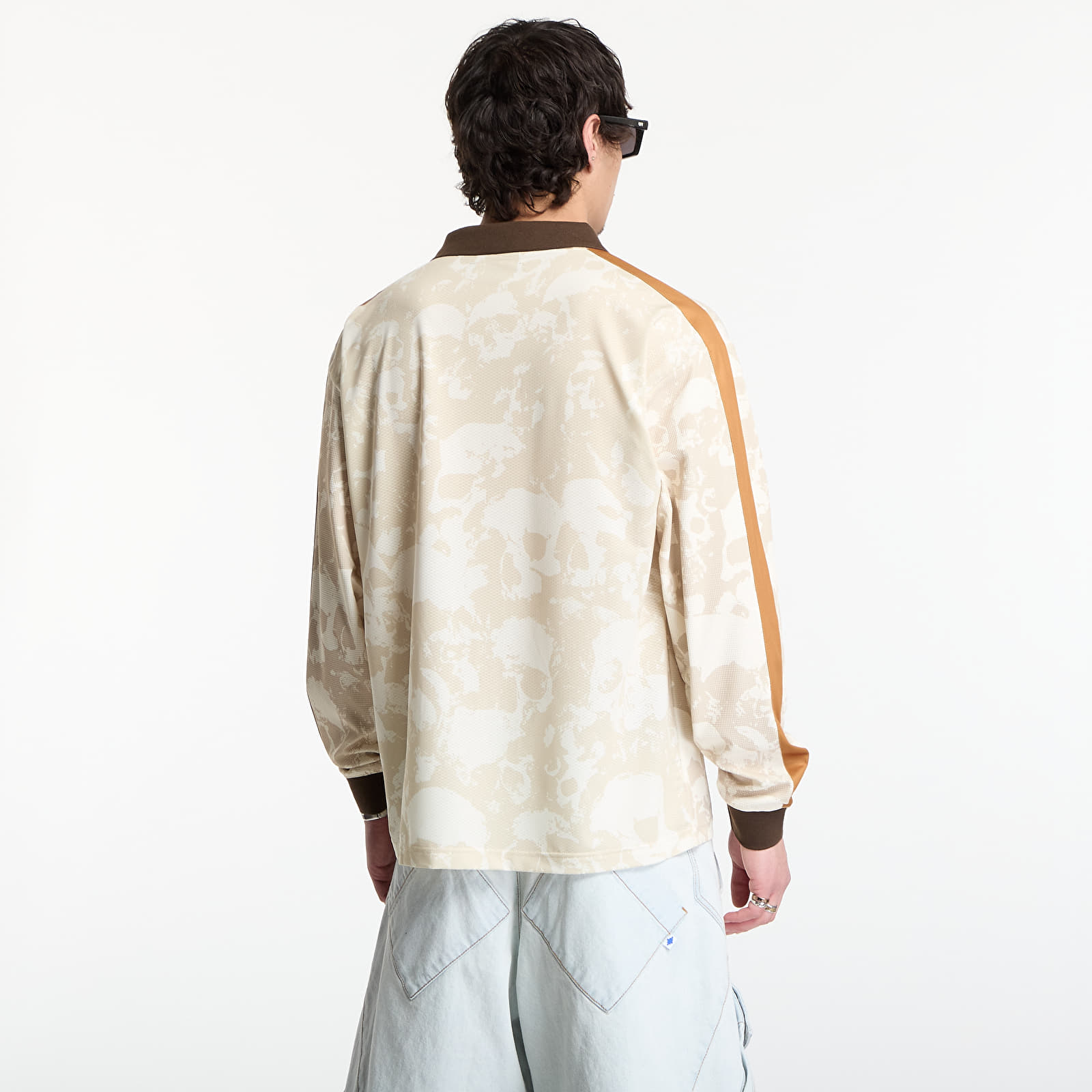 Trička PLEASURES Despair Long Sleeve Jersey Ecru