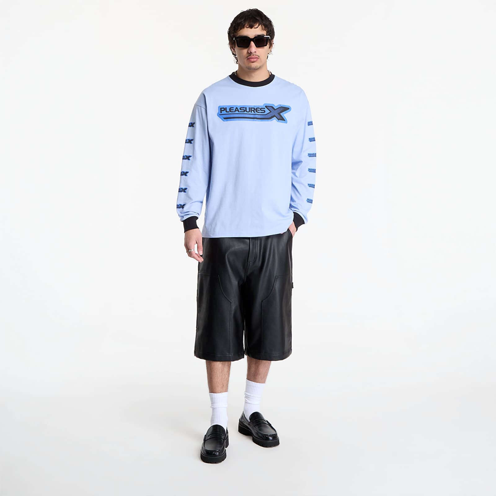 Тениски PLEASURES Pleasures X Long Sleeve Sky