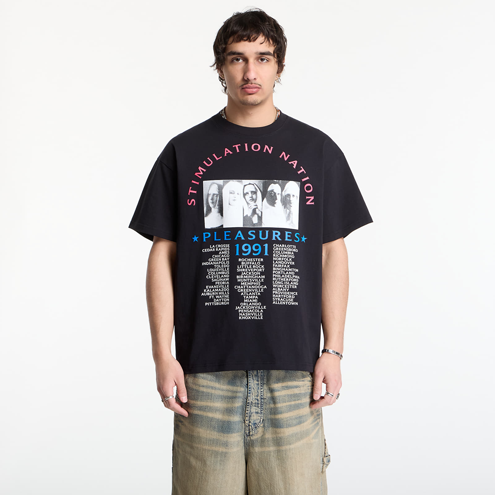 Тениски PLEASURES Stimulation T-Shirt Black