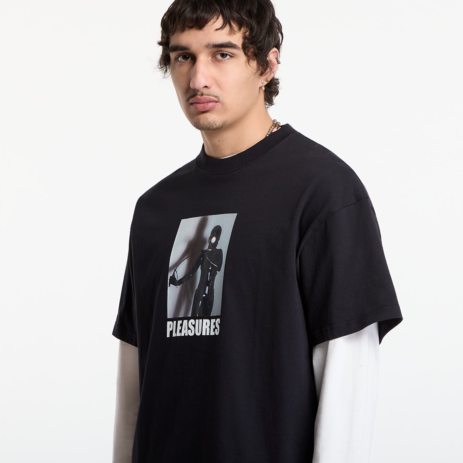 Marškinėliai PLEASURES Whip T-Shirt Black