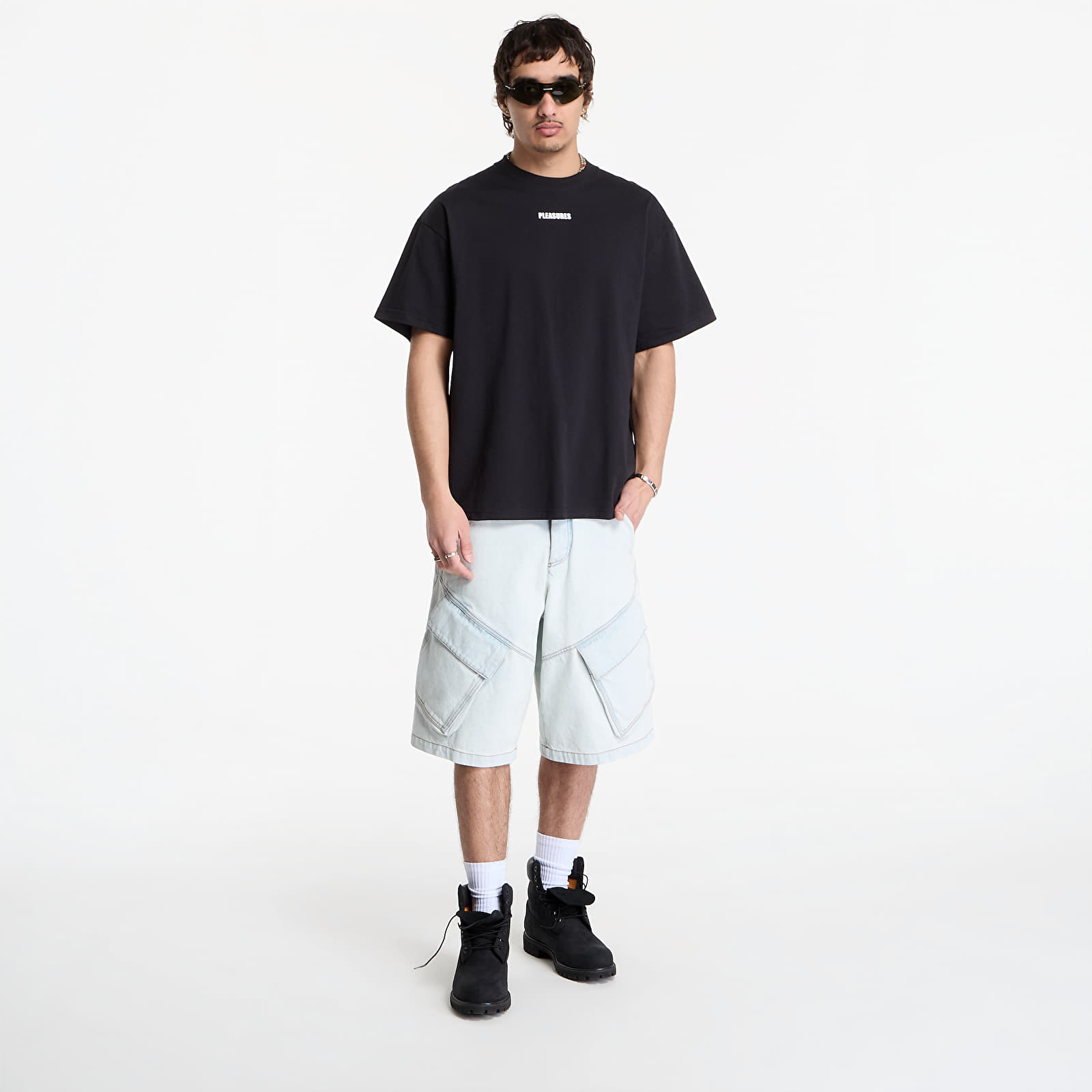 Тениски PLEASURES Wordmark T-Shirt Black