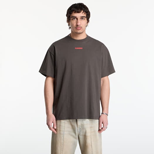 Тениска PLEASURES Wordmark T-Shirt Charcoal