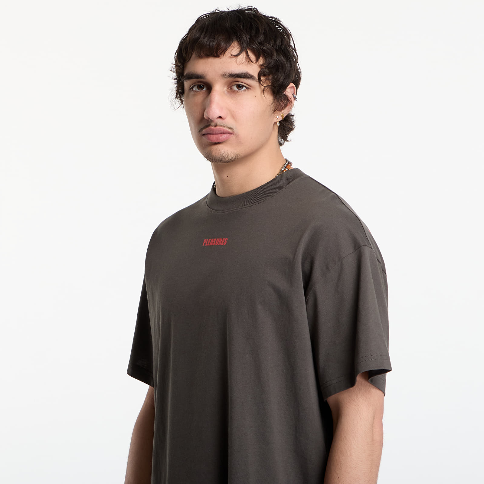 T-shirts PLEASURES Wordmark T-Shirt Charcoal