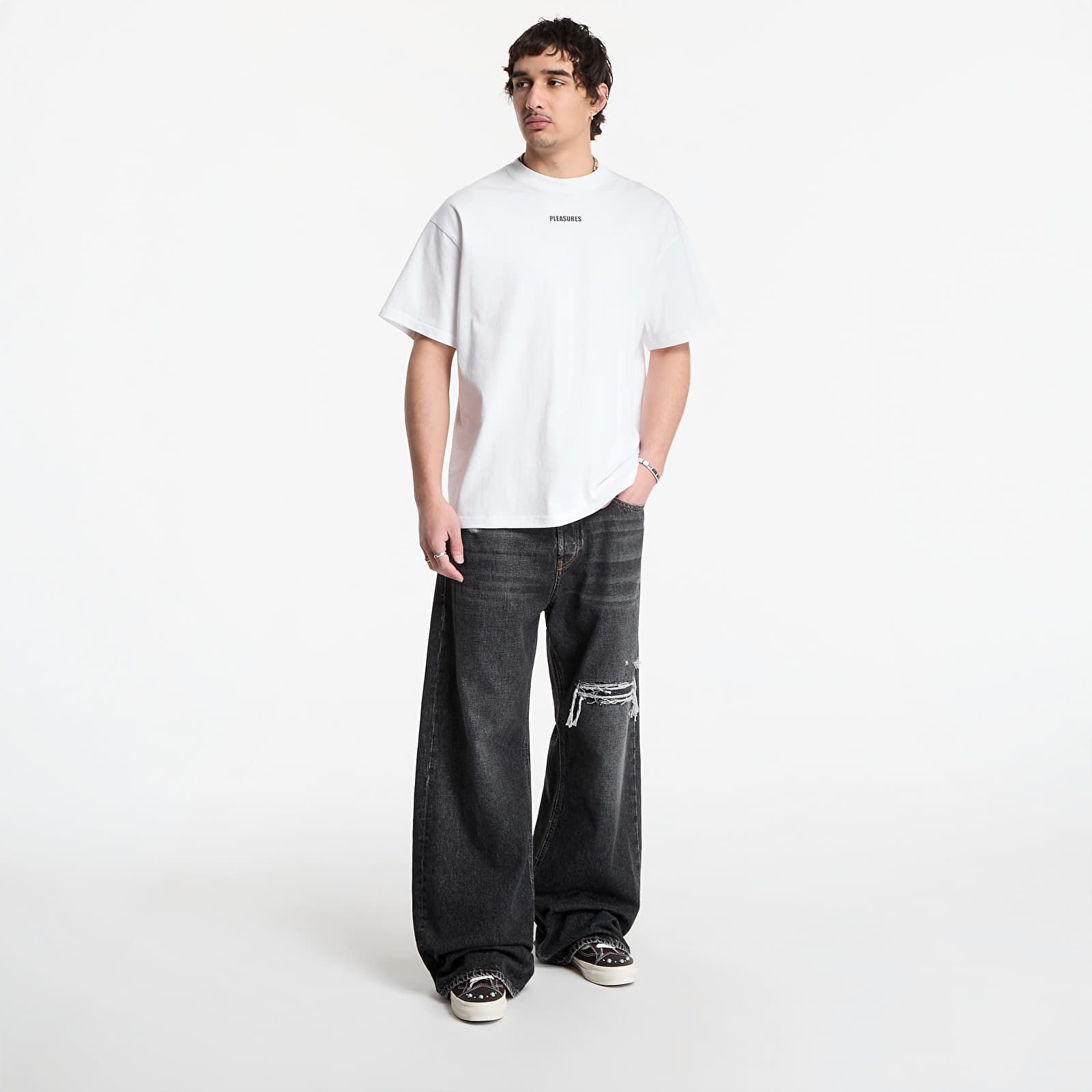 Тениски PLEASURES Wordmark T-Shirt White