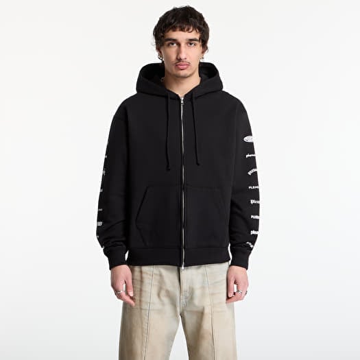 Sweatshirt PLEASURES Woodmark Zip Hoodie Black
