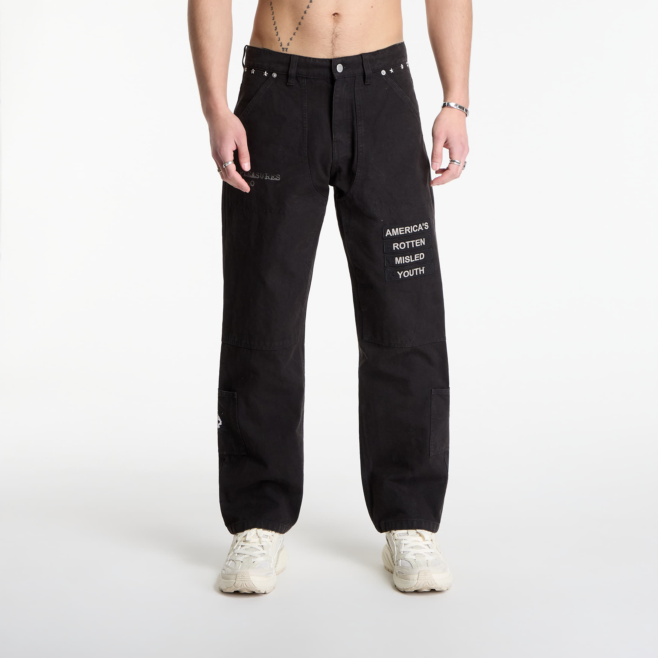 Levně Džíny PLEASURES Zero Work Pants Black 28