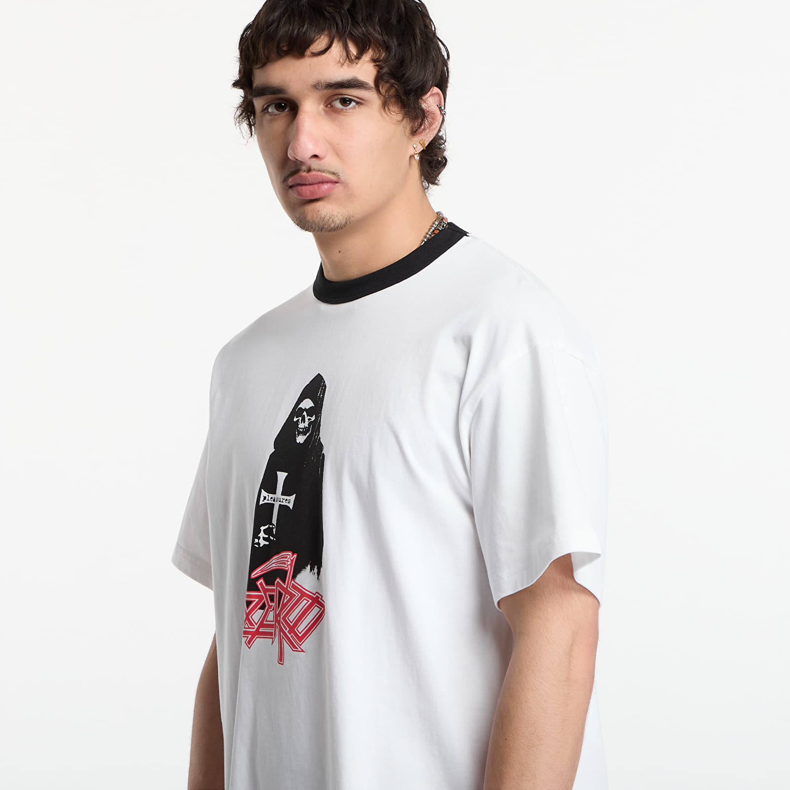 T-Shirts PLEASURES Reaper Ringer White