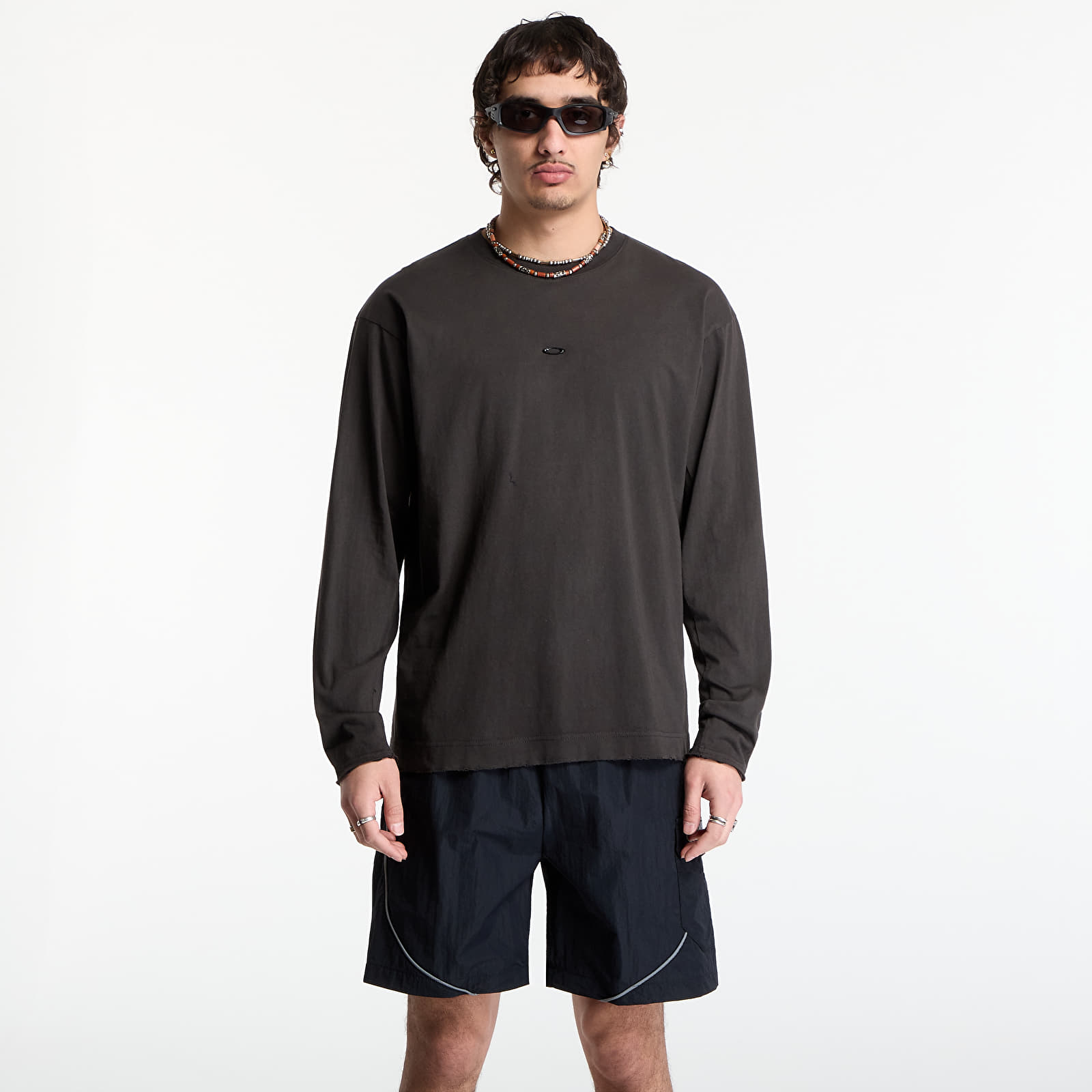T-krekli Oakley Jaylen Brown Latitude Veil Ls Tee Nearly Black
