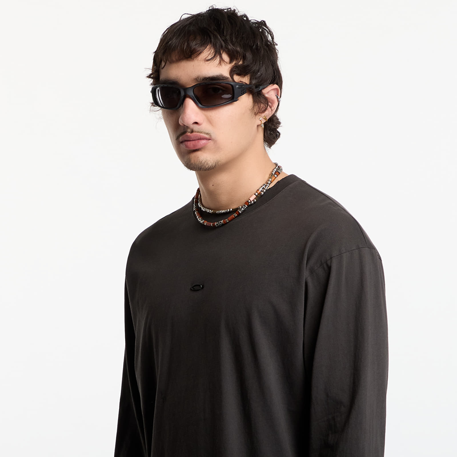 T-krekli Oakley Jaylen Brown Latitude Veil Ls Tee Nearly Black