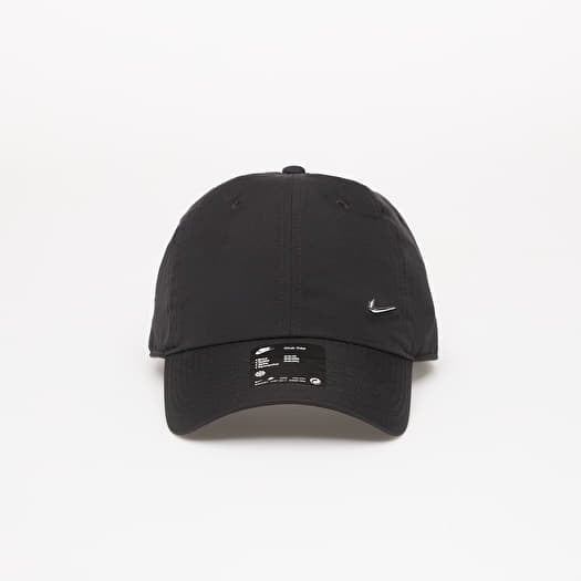 Šiltovka  Nike Dri-FIT Club Unstructured Metal Swoosh Cap Black/ Metallic Silver