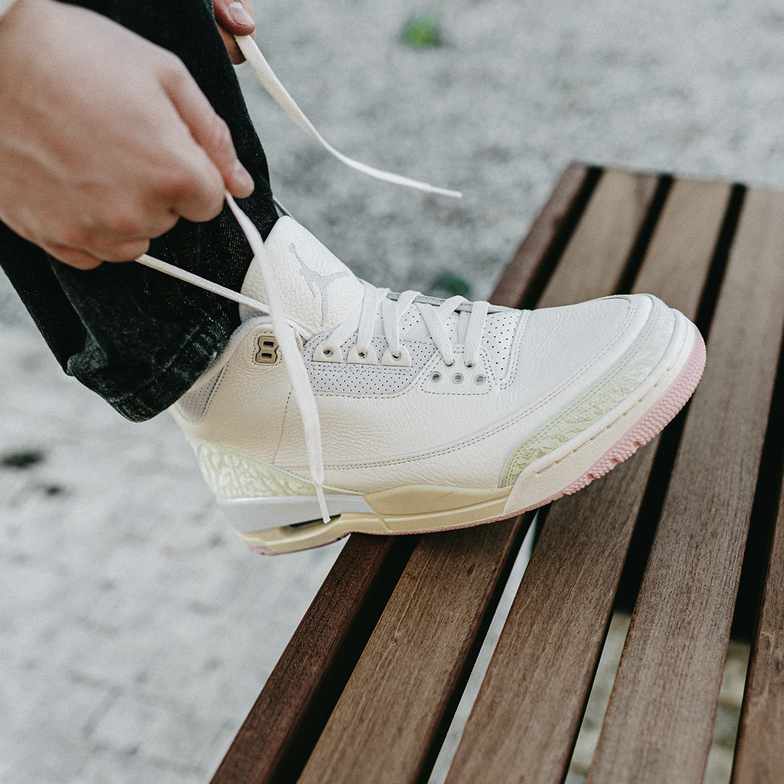 Herren Sneaker und Schuhe Air Jordan 3 Retro "Spring Is in the Air" Sail/ Jade Aura-Aura-Iced Carmine