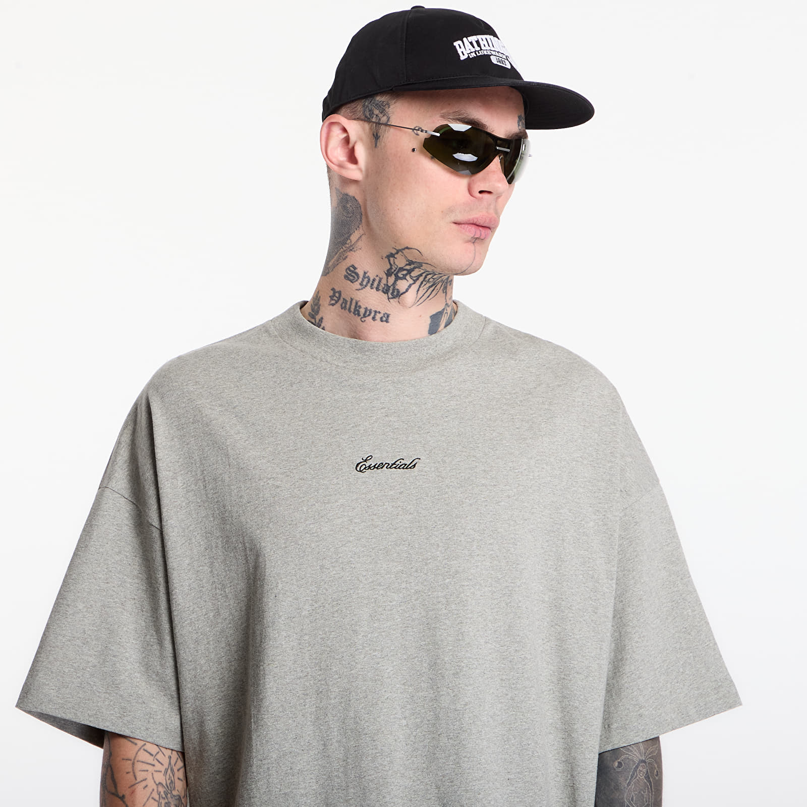 T-shirts Fear of God Essentials Signature 90'S Short Sleeve Tee Concrete Heather
