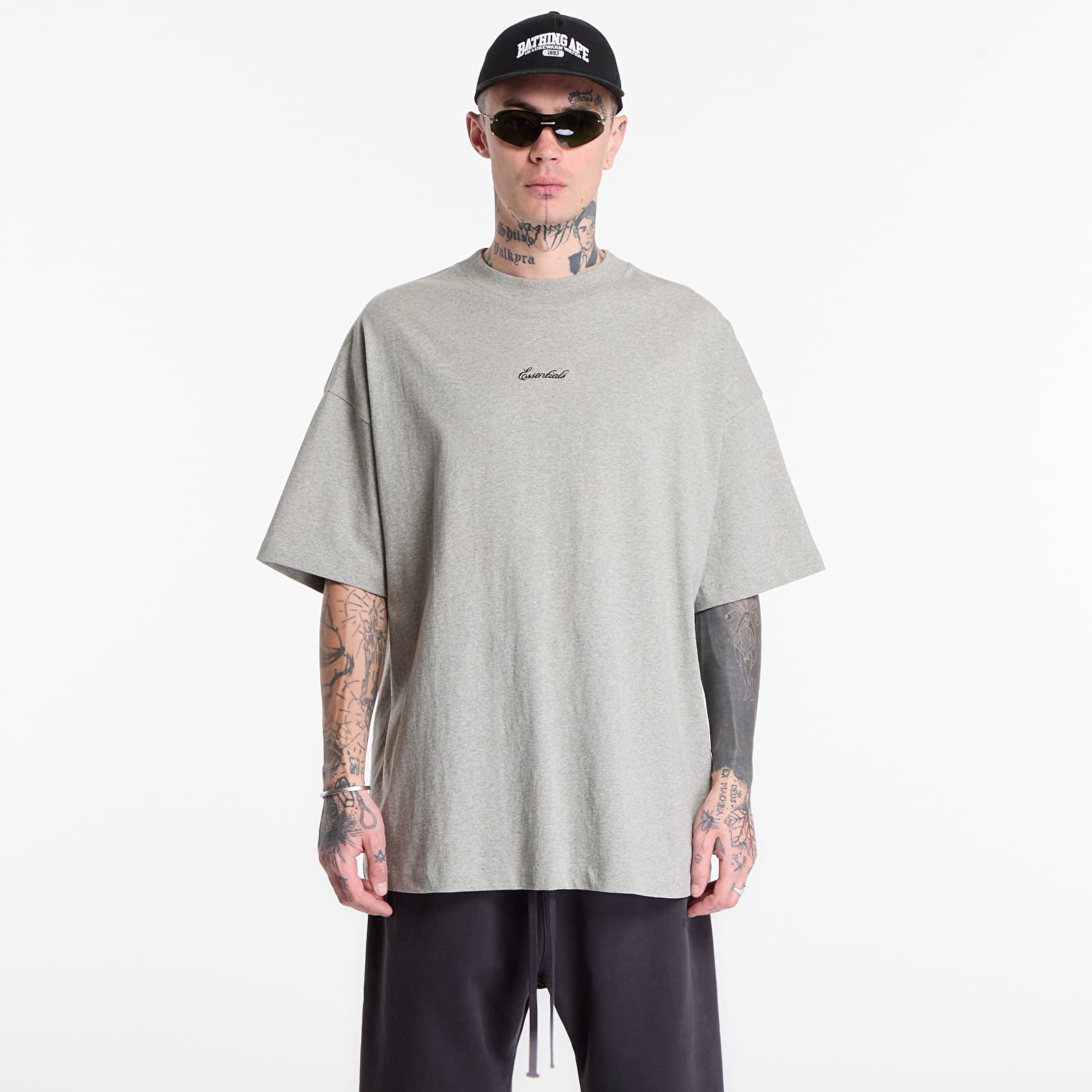 T-shirts Fear of God Essentials Signature 90'S Short Sleeve Tee Concrete Heather