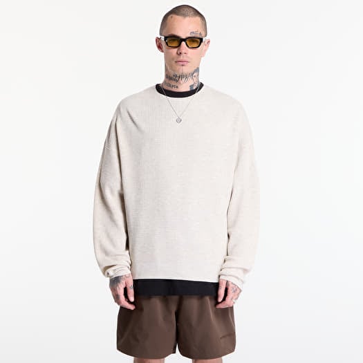 Sweatshirt Fear of God Essentials Signature Waffle 90'S Crewneck Oatmeal Heather/ Blk