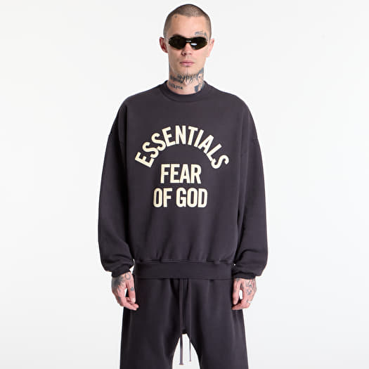 Genser Fear of God Essentials Campus 90'S Crewneck Sweater Faded Black