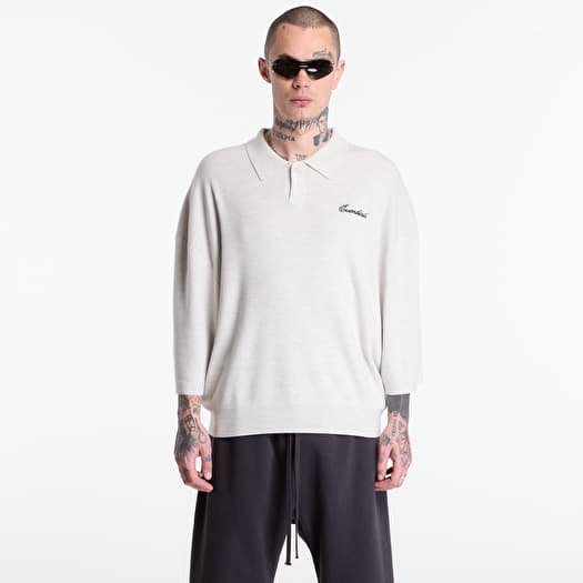 Fear of God Essentials Signature 3 4 Sleeve 90'S Polo Heather Oatmeal
