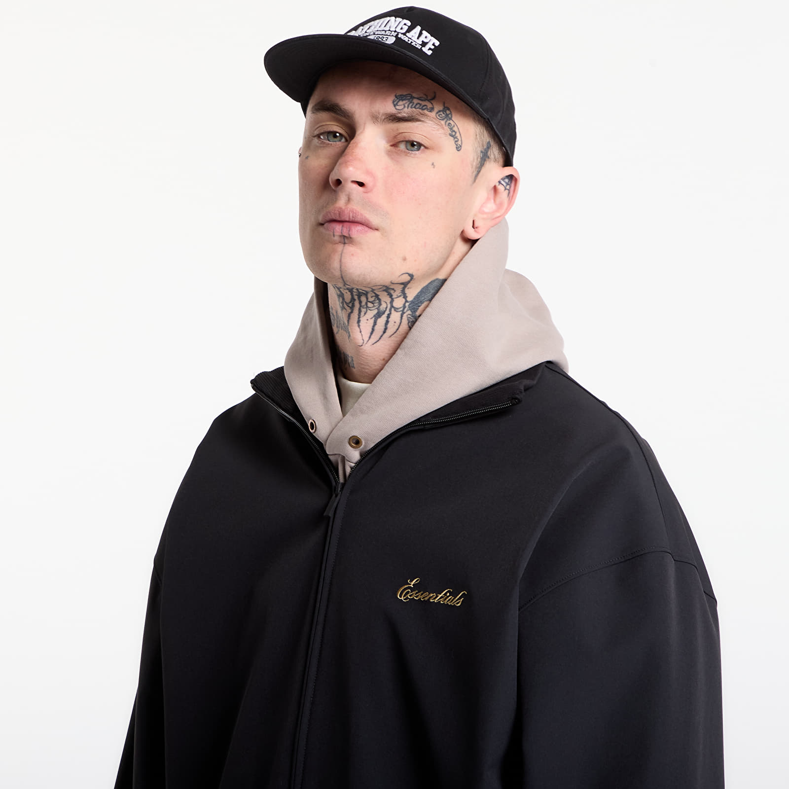 Bundy Fear of God Essentials Signature Full Zip Track Jacket Vintage Black