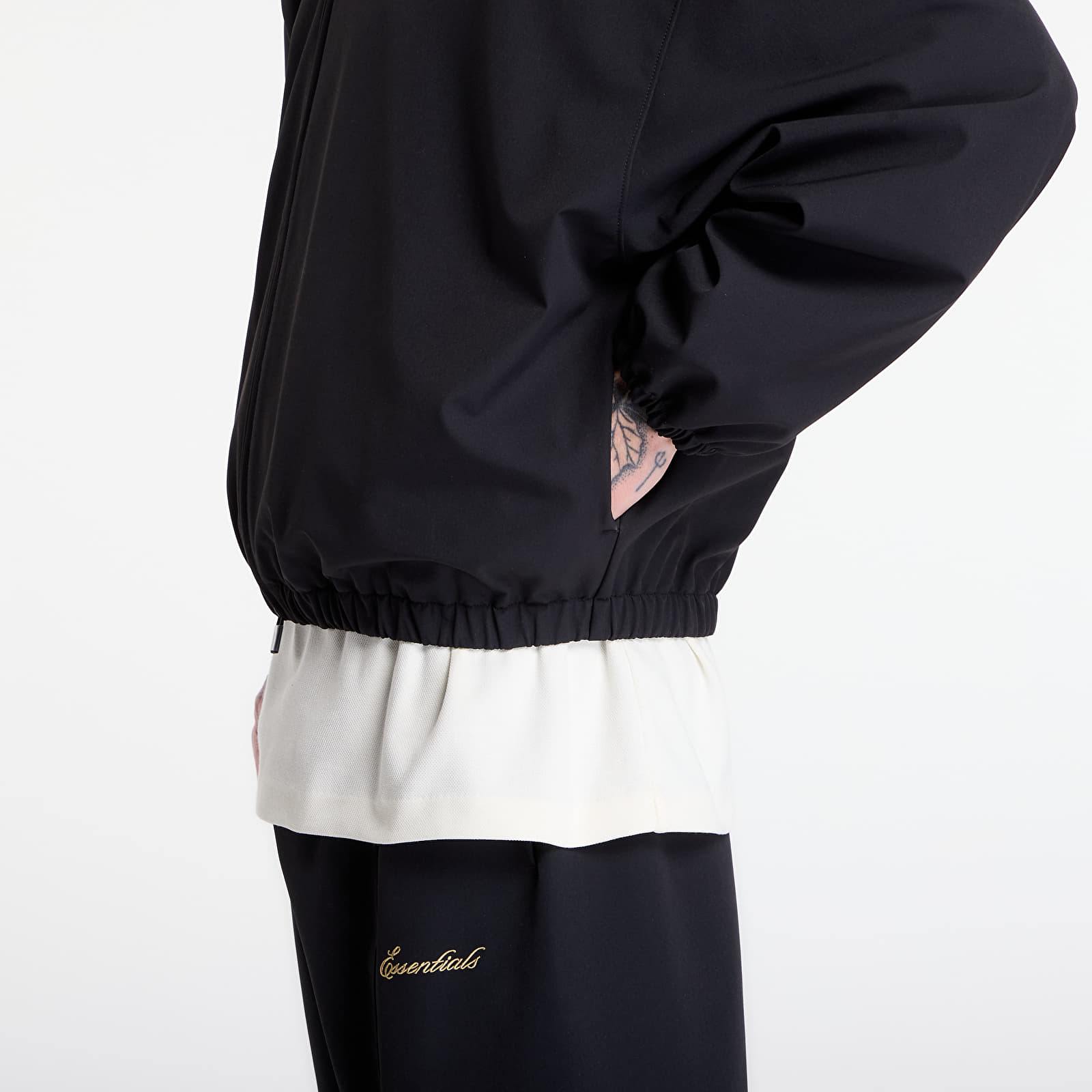 Bundy Fear of God Essentials Signature Full Zip Track Jacket Vintage Black