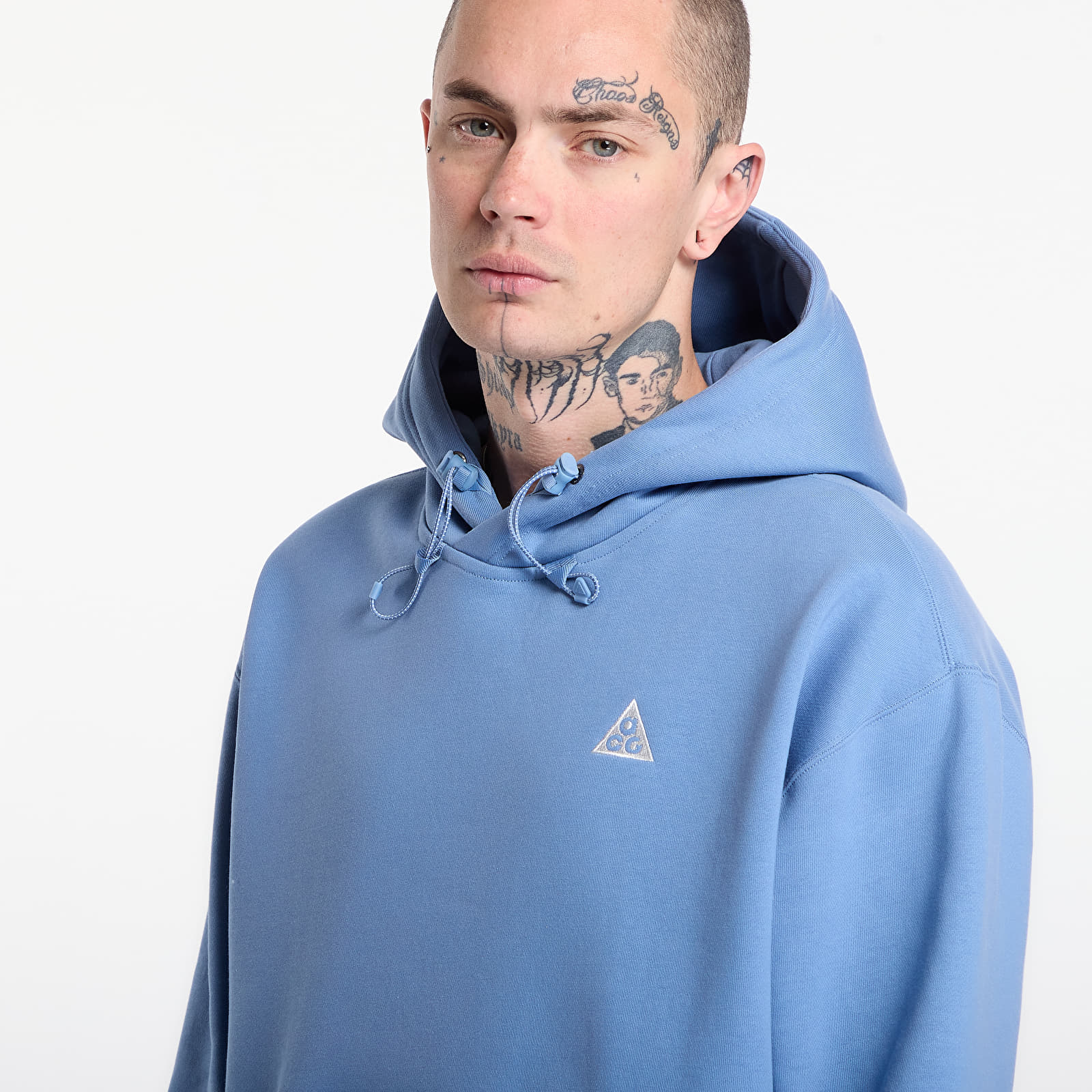 Mikiny Nike ACG "Tuff Fleece" Pullover Hoodie Work Blue/ Sea Glass/ Summit White