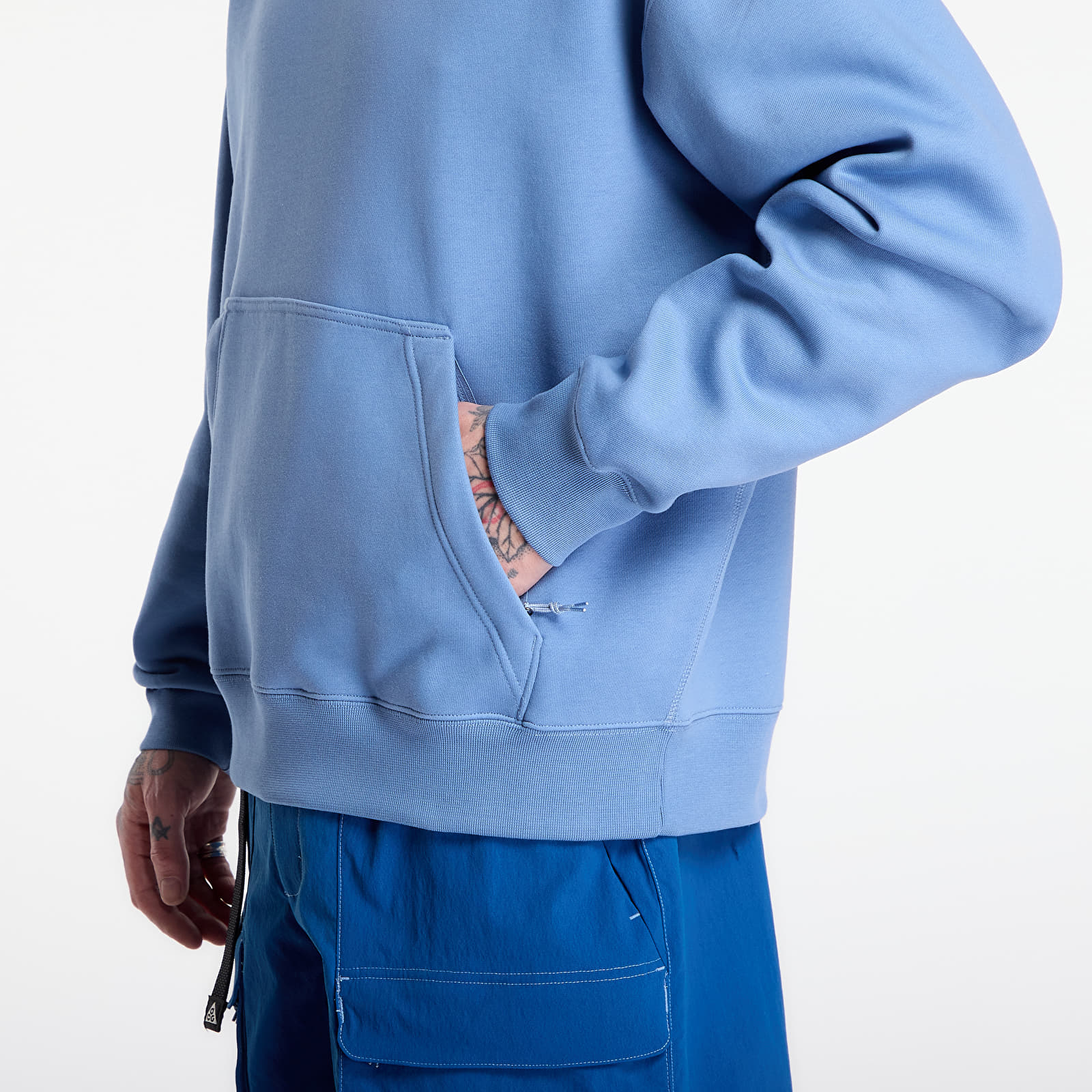 Mikiny Nike ACG "Tuff Fleece" Pullover Hoodie Work Blue/ Sea Glass/ Summit White