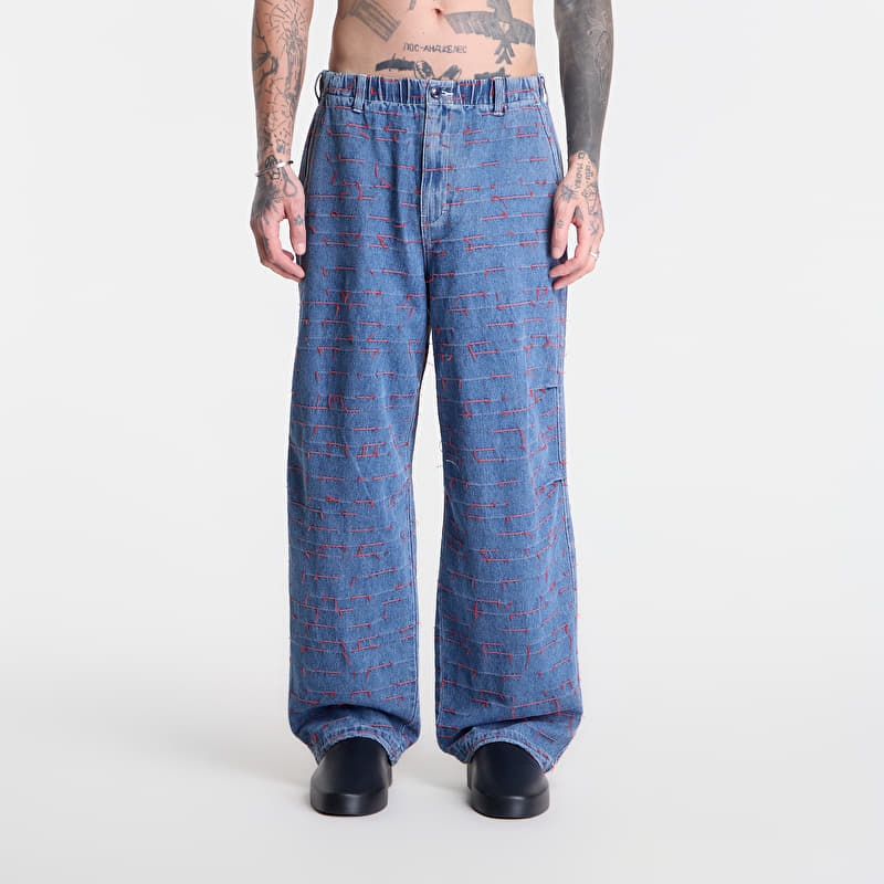 Jeans PLEASURES Strokes Denim Parachute Pants Indigo