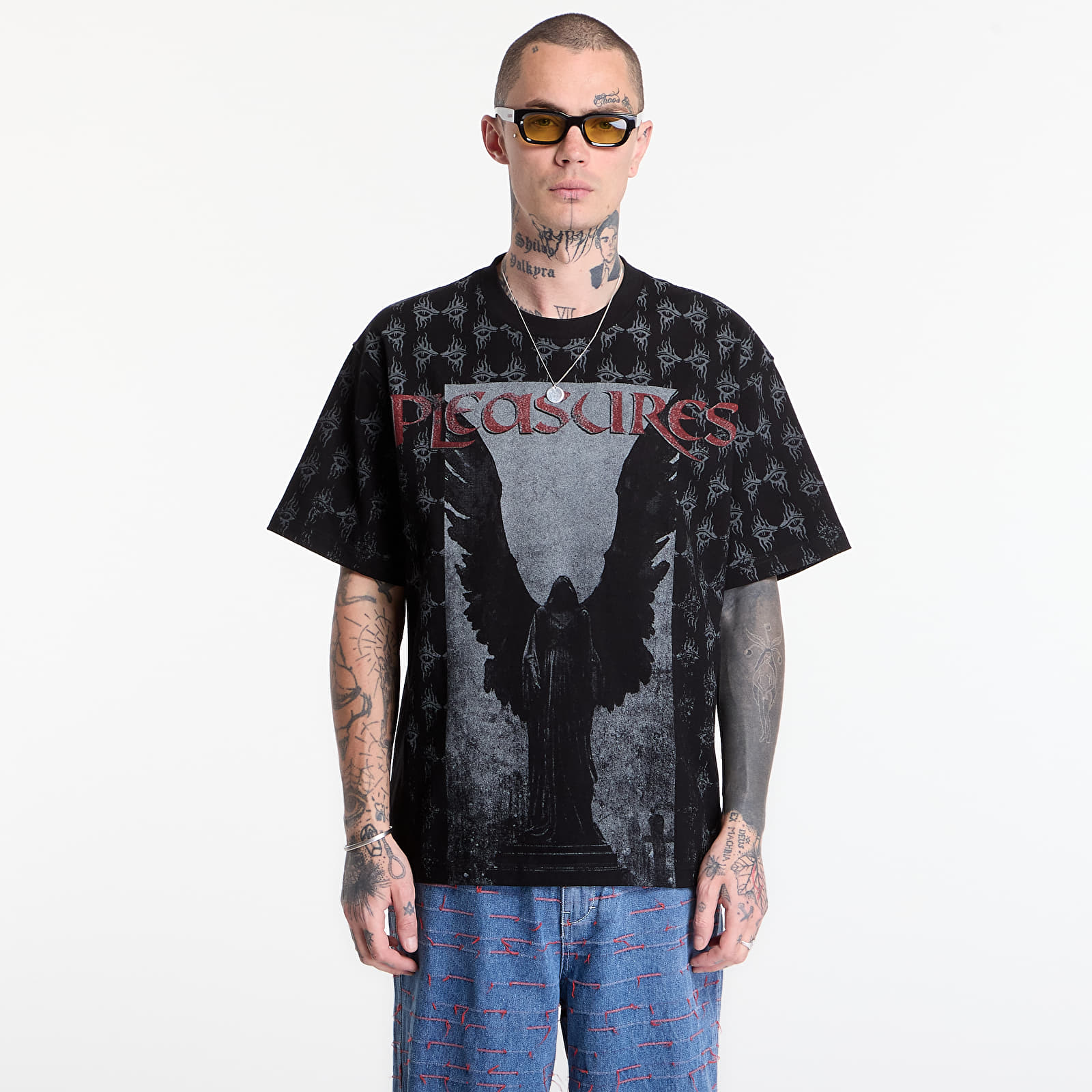 Trička PLEASURES Judgement Heavyweight Shirt Black