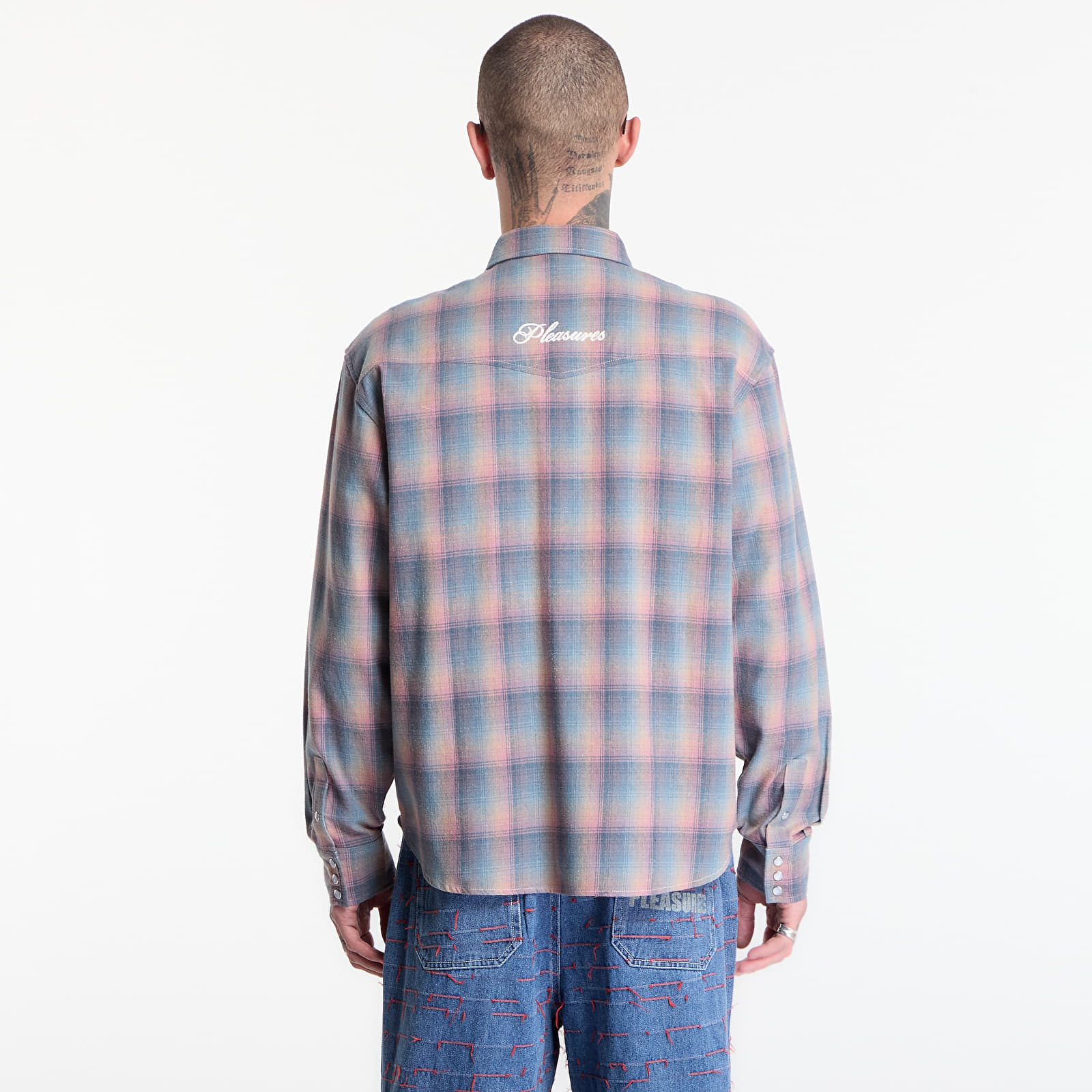 Košile PLEASURES Sender Western Button Up Pink