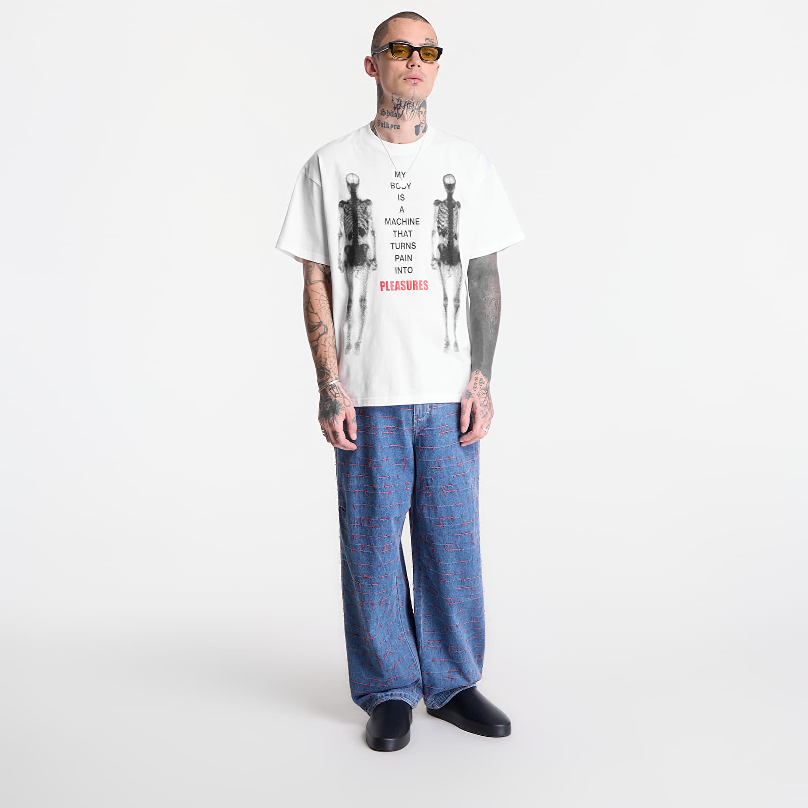 Trička PLEASURES Machine T-Shirt White