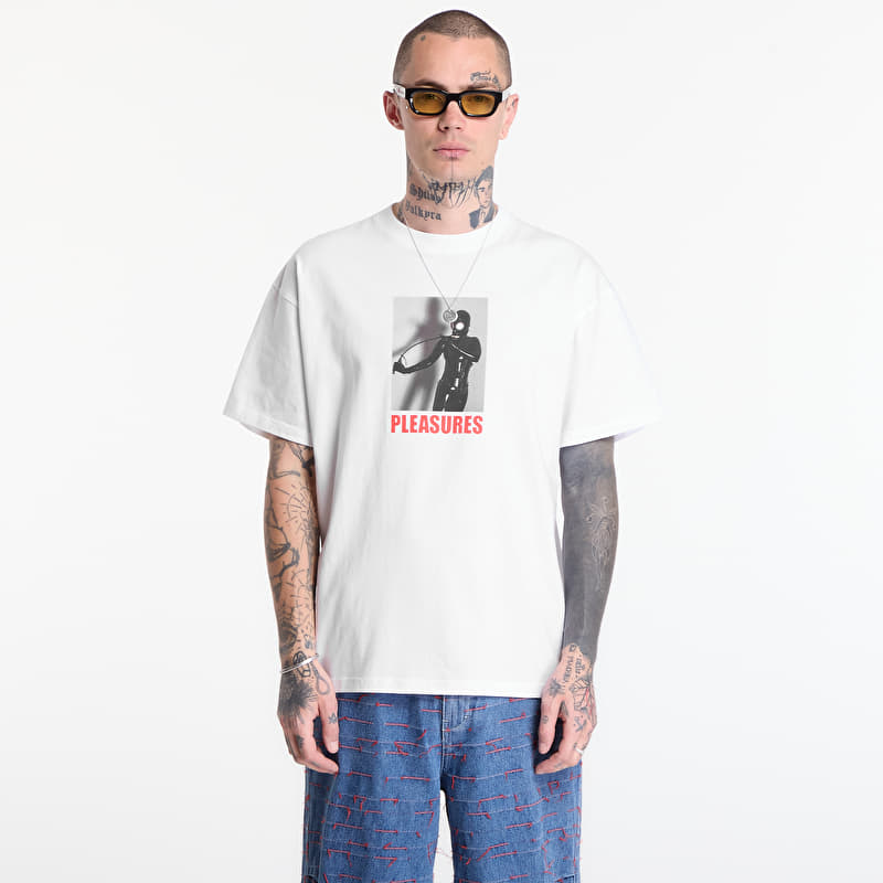 T-skjorte PLEASURES Whip T-Shirt White