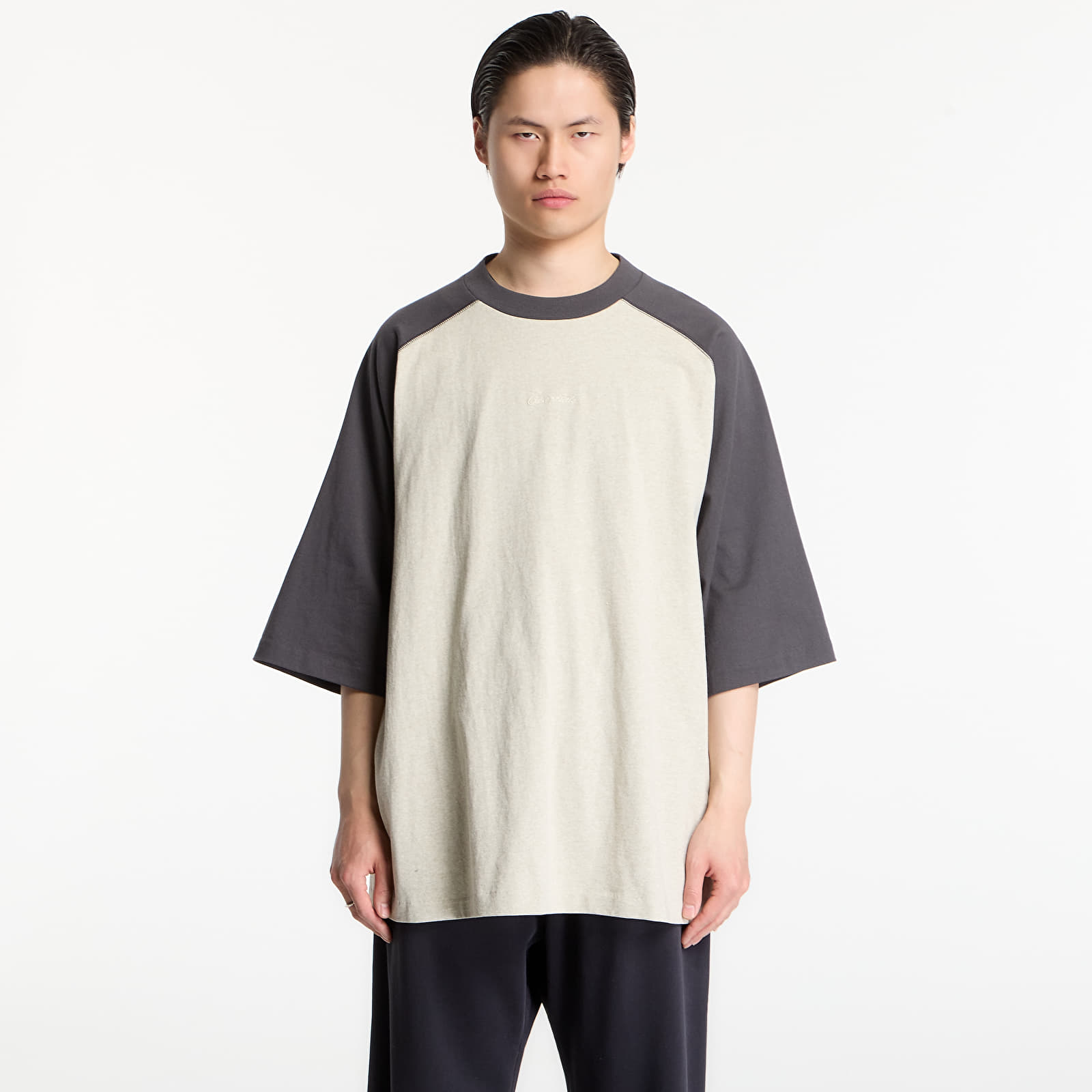 T-shirts Fear of God Essentials Signature Baseball Tee Heather Stone/ Iron Grey