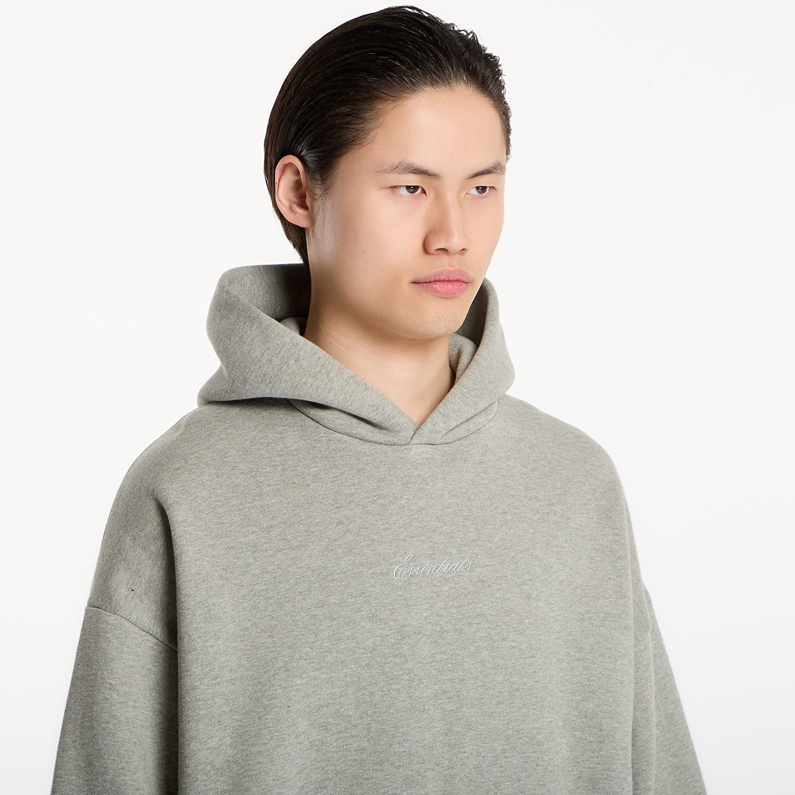 Hoodies och sweatshirts Fear of God Essentials Signature Classic Hoodie Concrete Heather/ Dark Concrete Heather