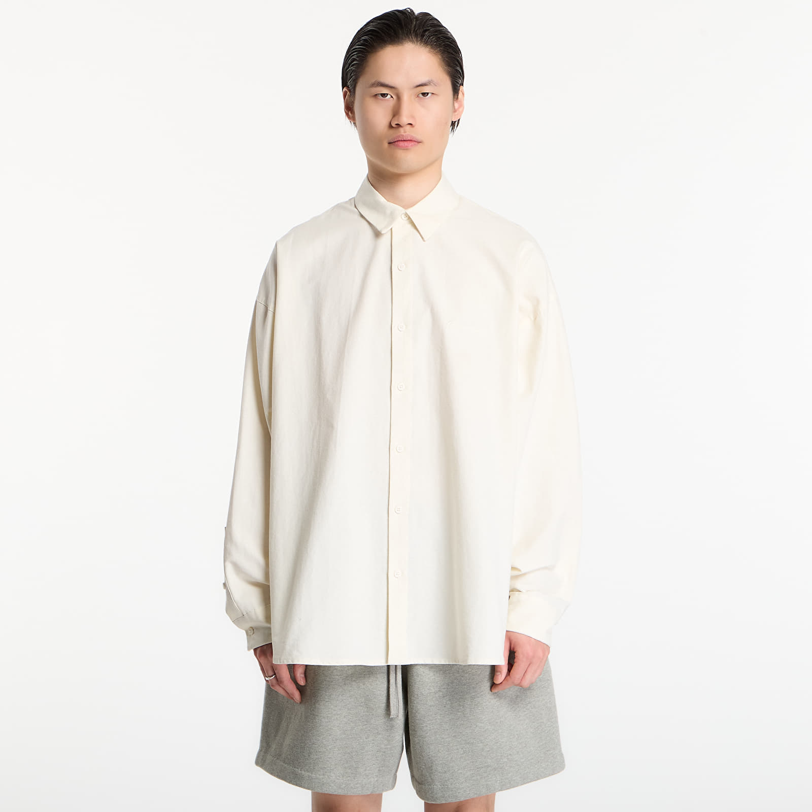 Košile Fear of God Essentials Signature Button Up Shirt Ivory