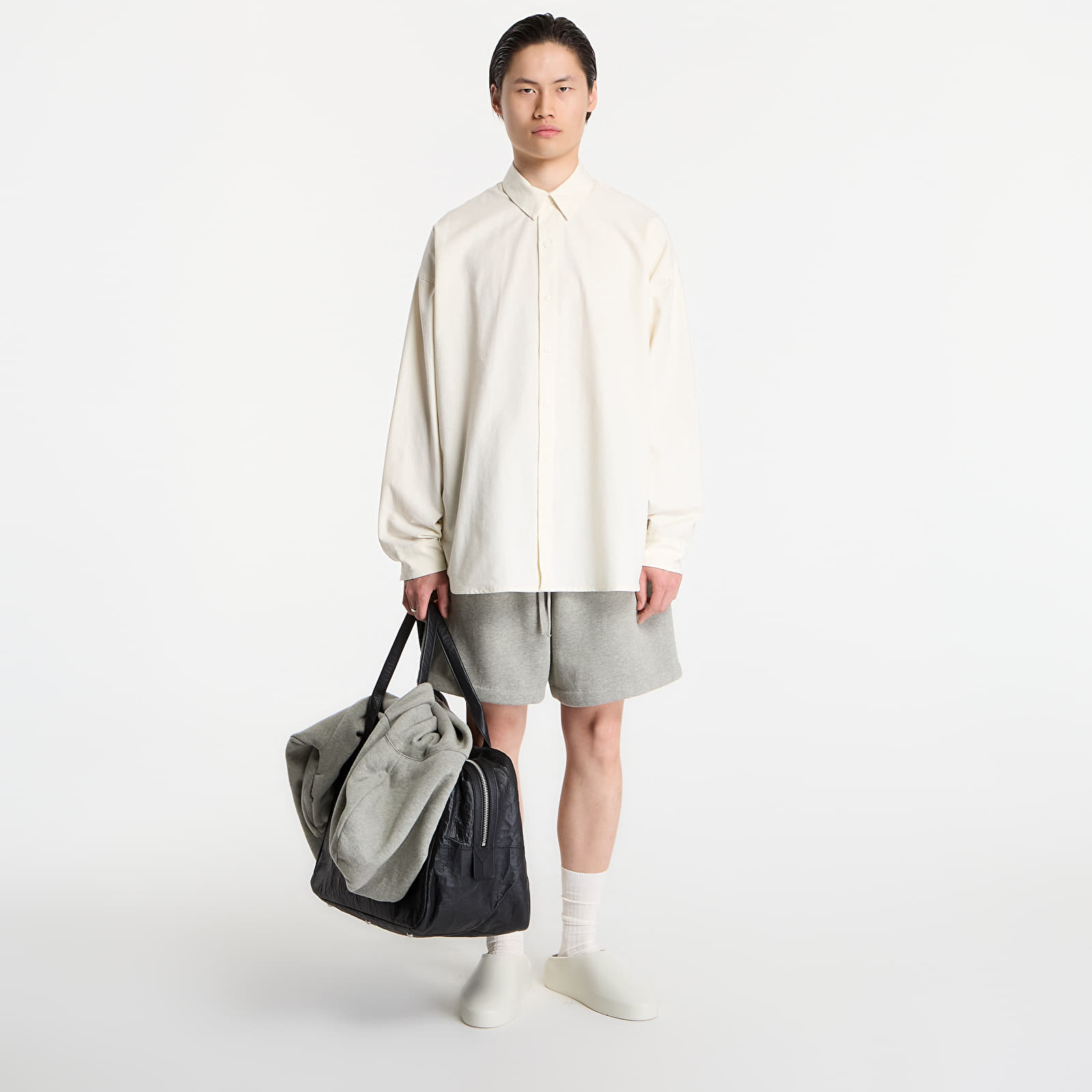 Košile Fear of God Essentials Signature Button Up Shirt Ivory