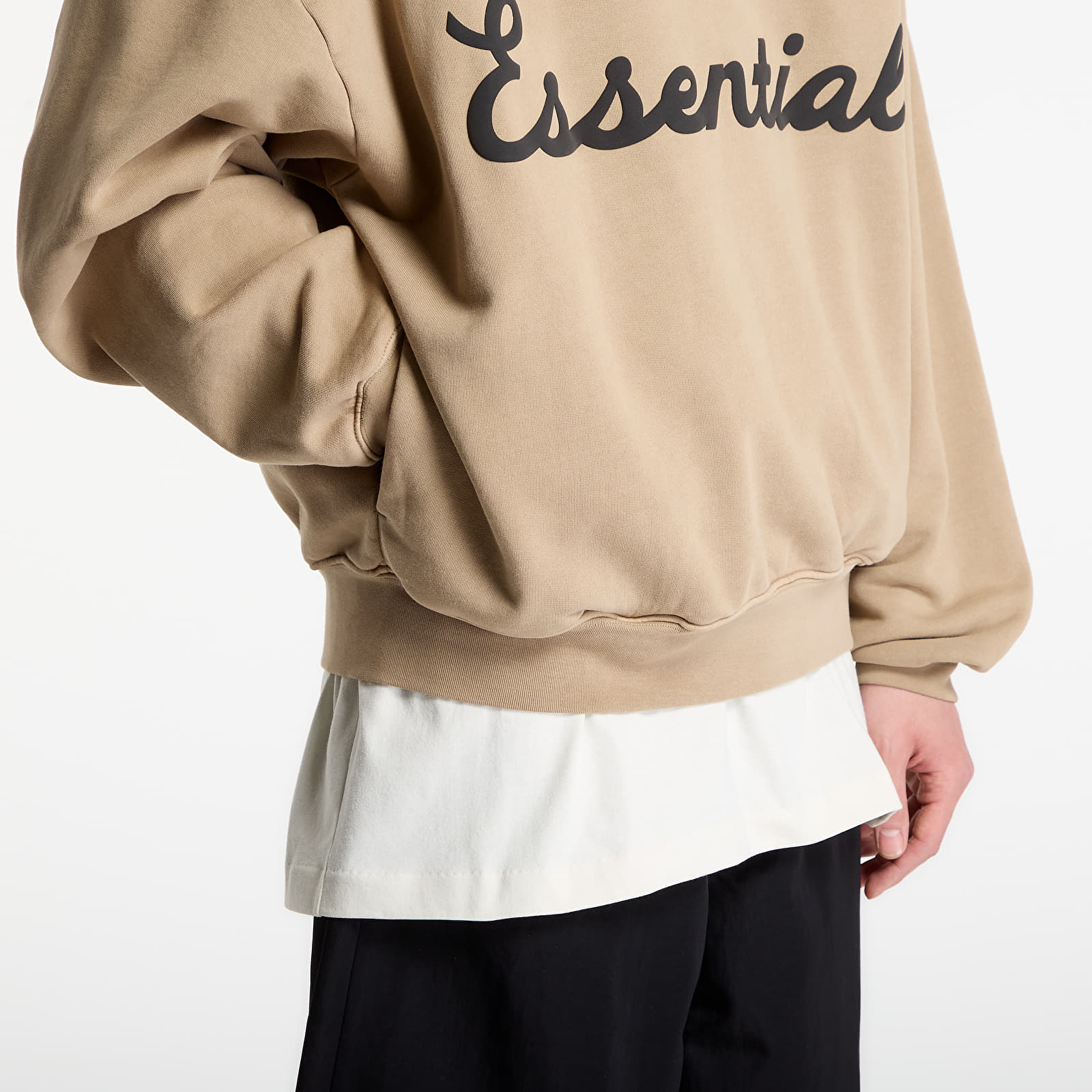 Mikiny Fear of God Essentials Training 90'S Crewneck Sweatshirt Faded Dune