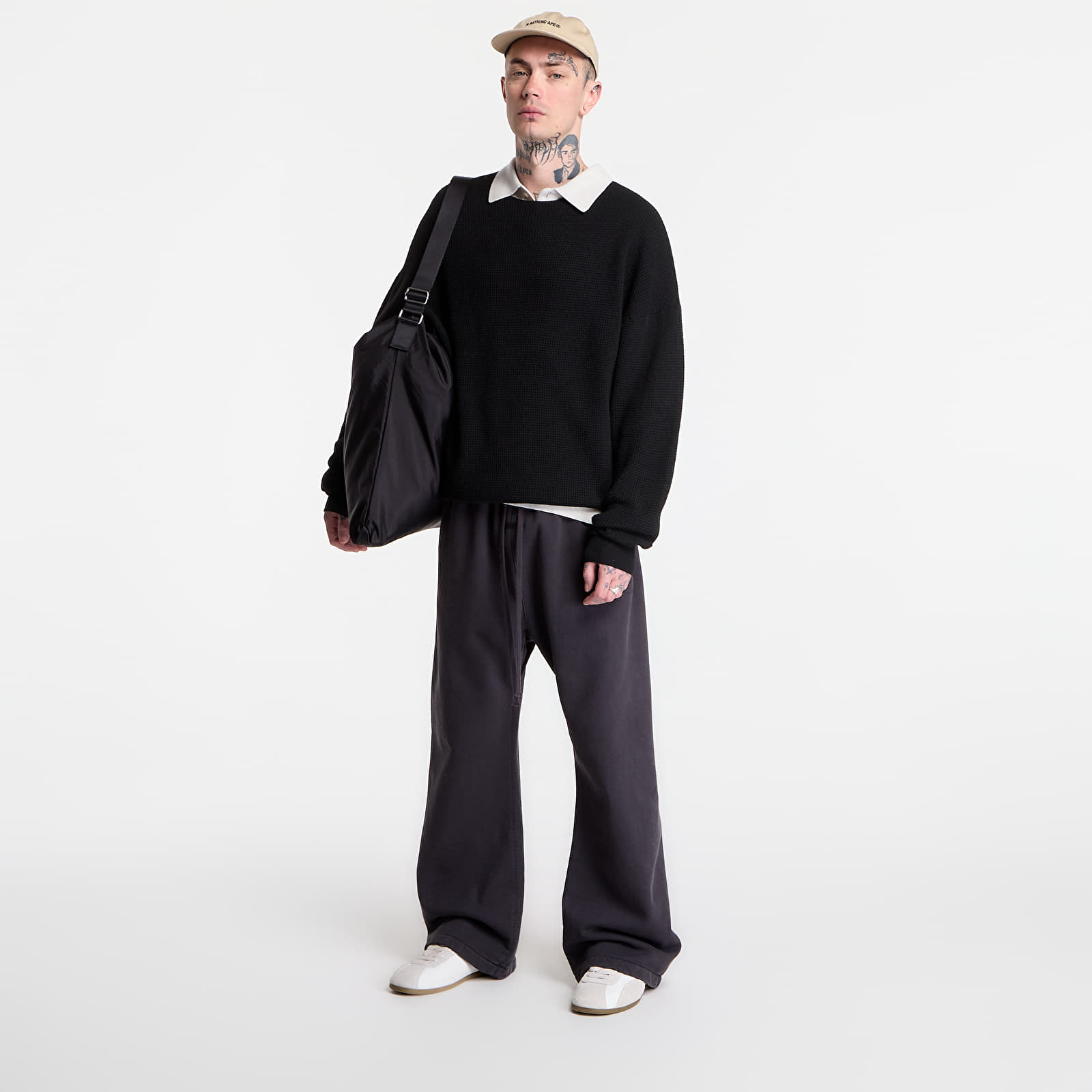 Hoodies and sweatshirts  Fear of God Essentials Signature Waffle 90'S Crewneck Vintage Black