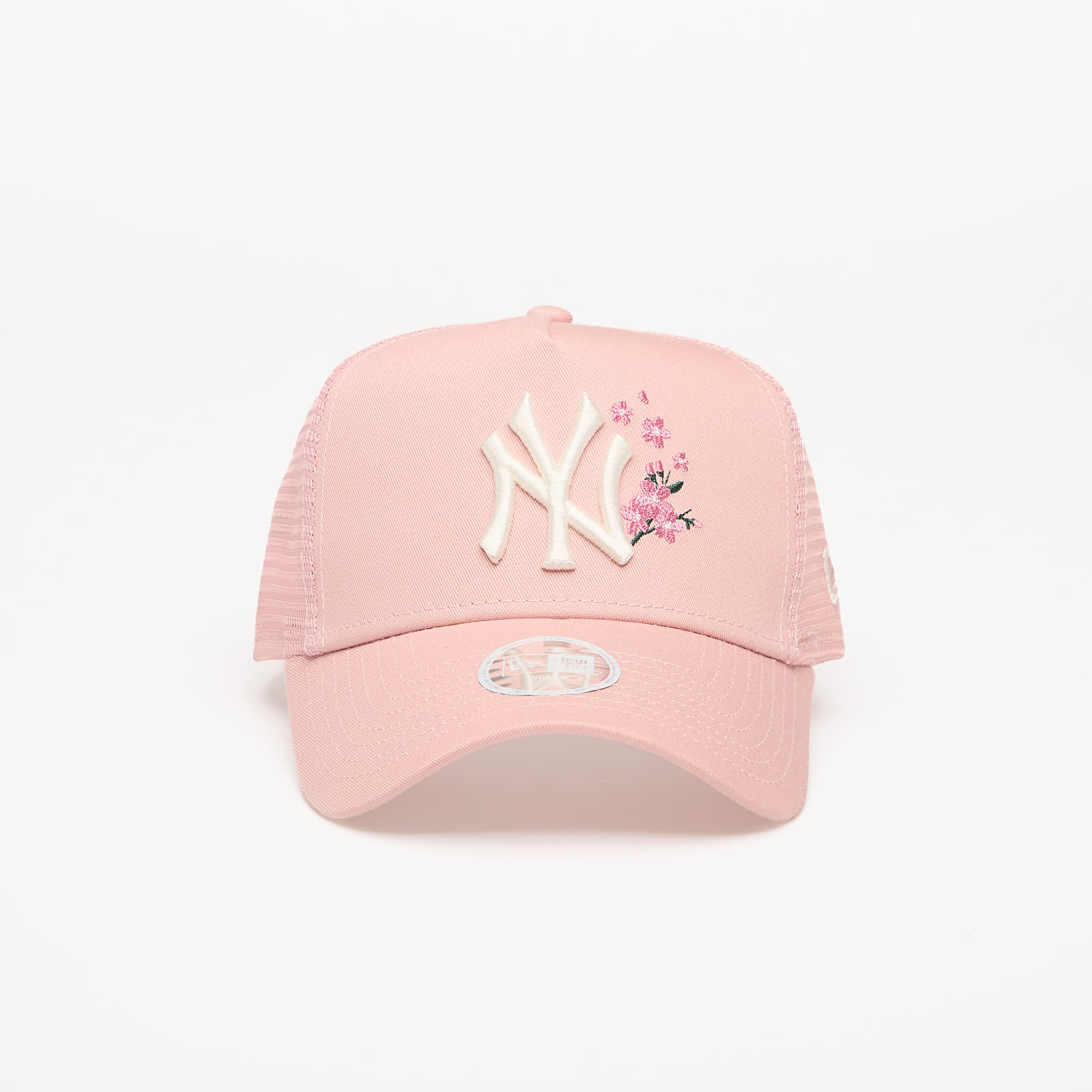 Kšiltovky New Era 9FORTY AF Trucker Floral New York Yankees Pink Rouge/ Chrome White