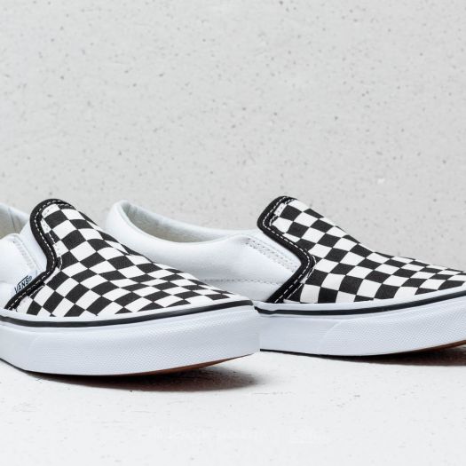 Vans classic slip on trainers geometric black true white store