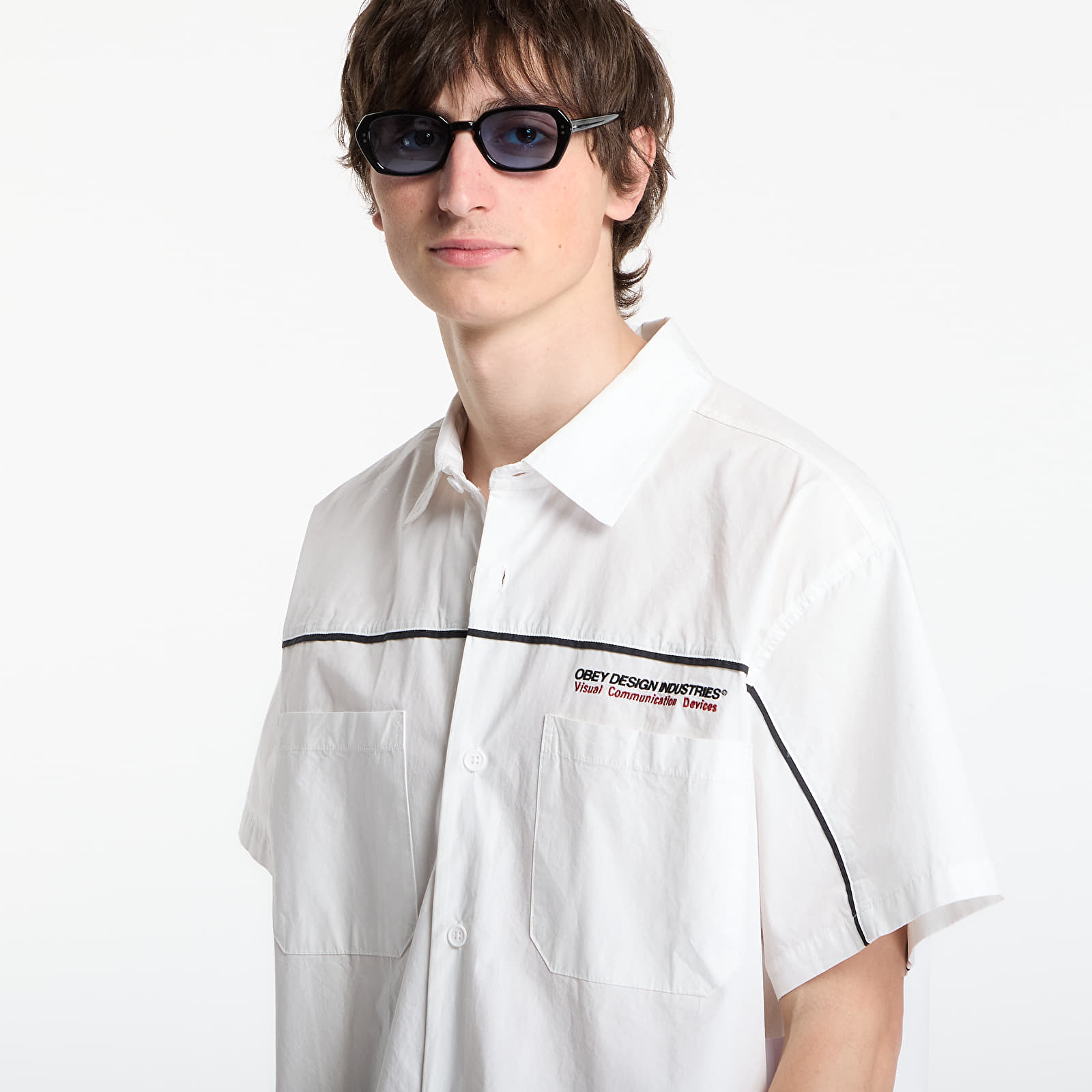 Košile OBEY Camber Woven White