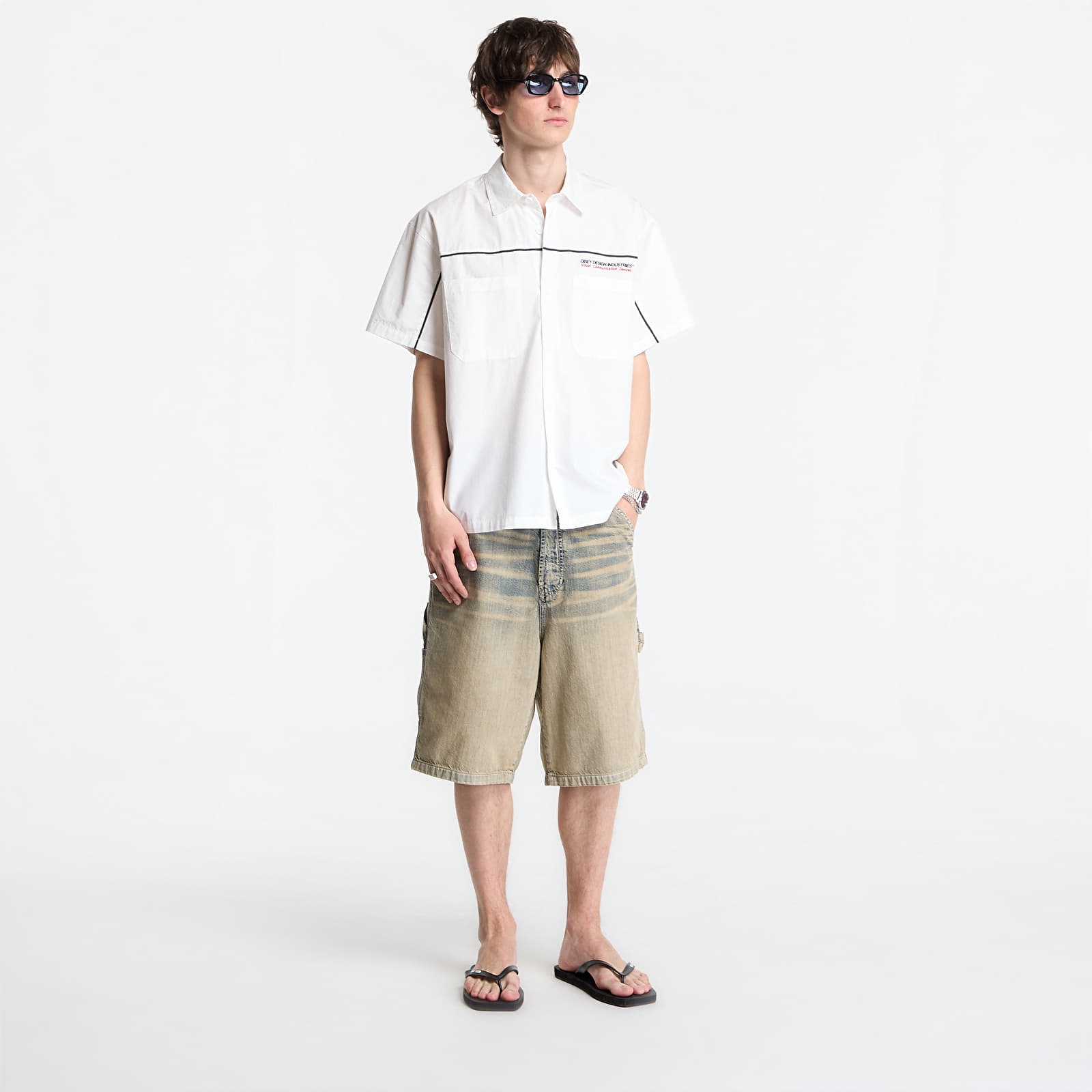 Košile OBEY Camber Woven White